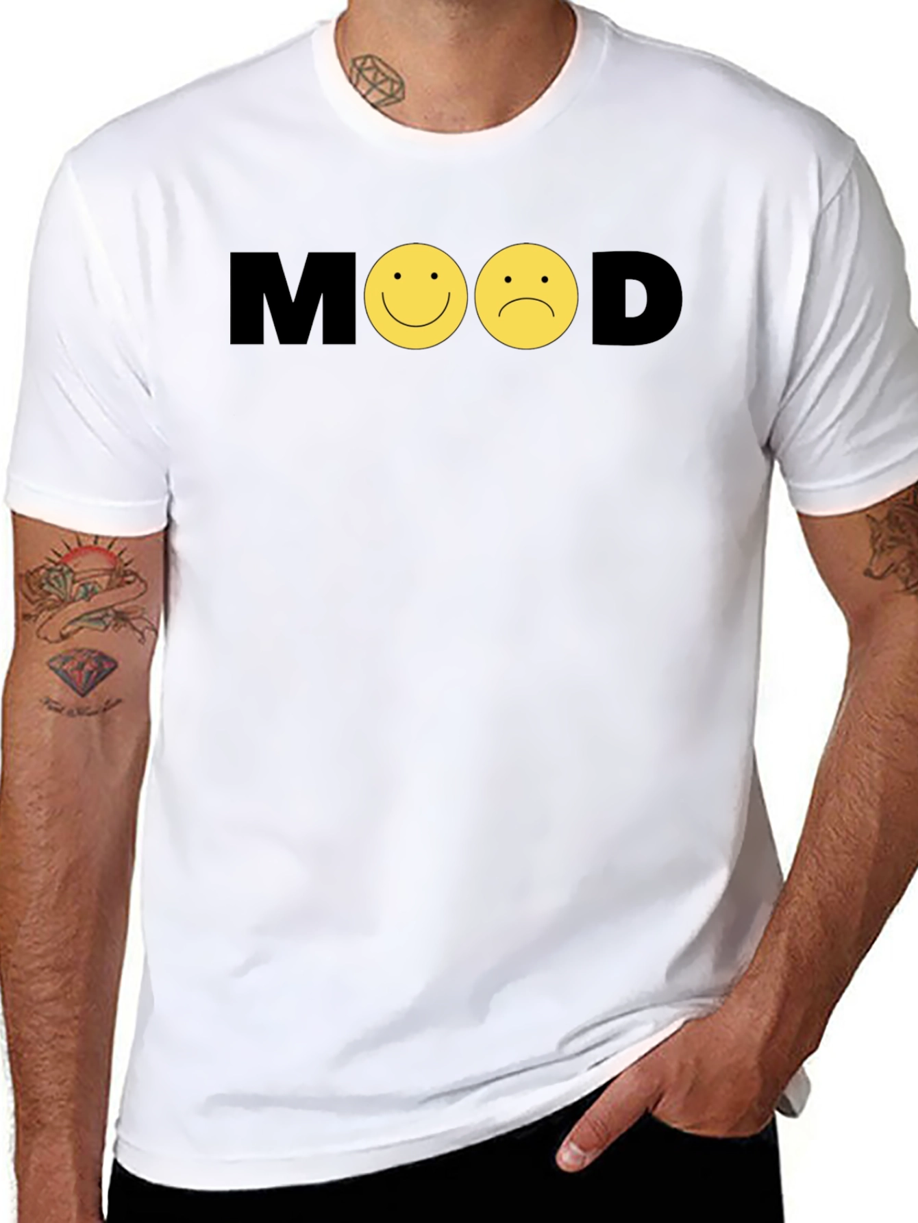Black Mood Graphic Tee - Express Yourself! view 8