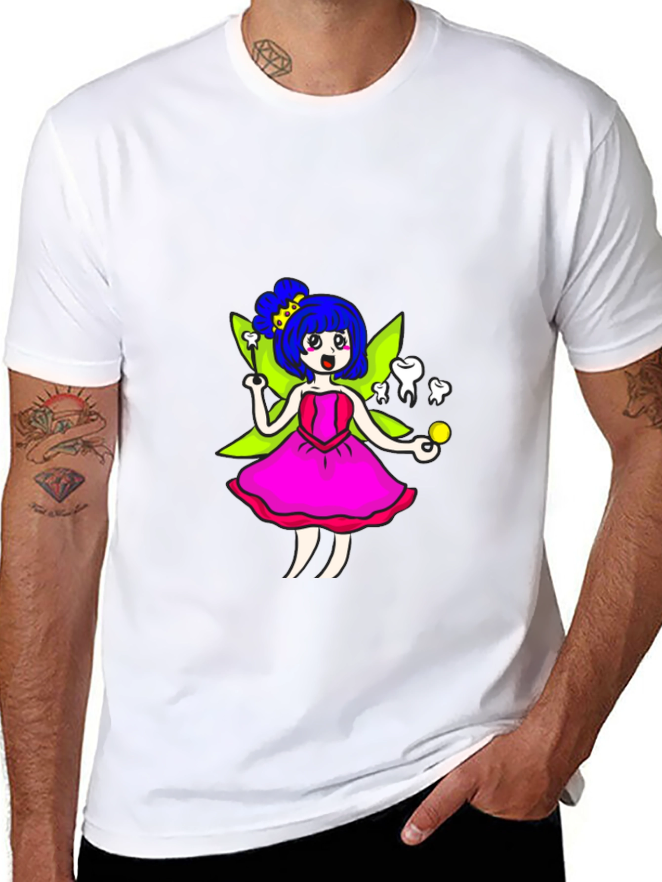 Tooth Fairy T-Shirt - Whimsical Cartoon Graphic Tee - 8