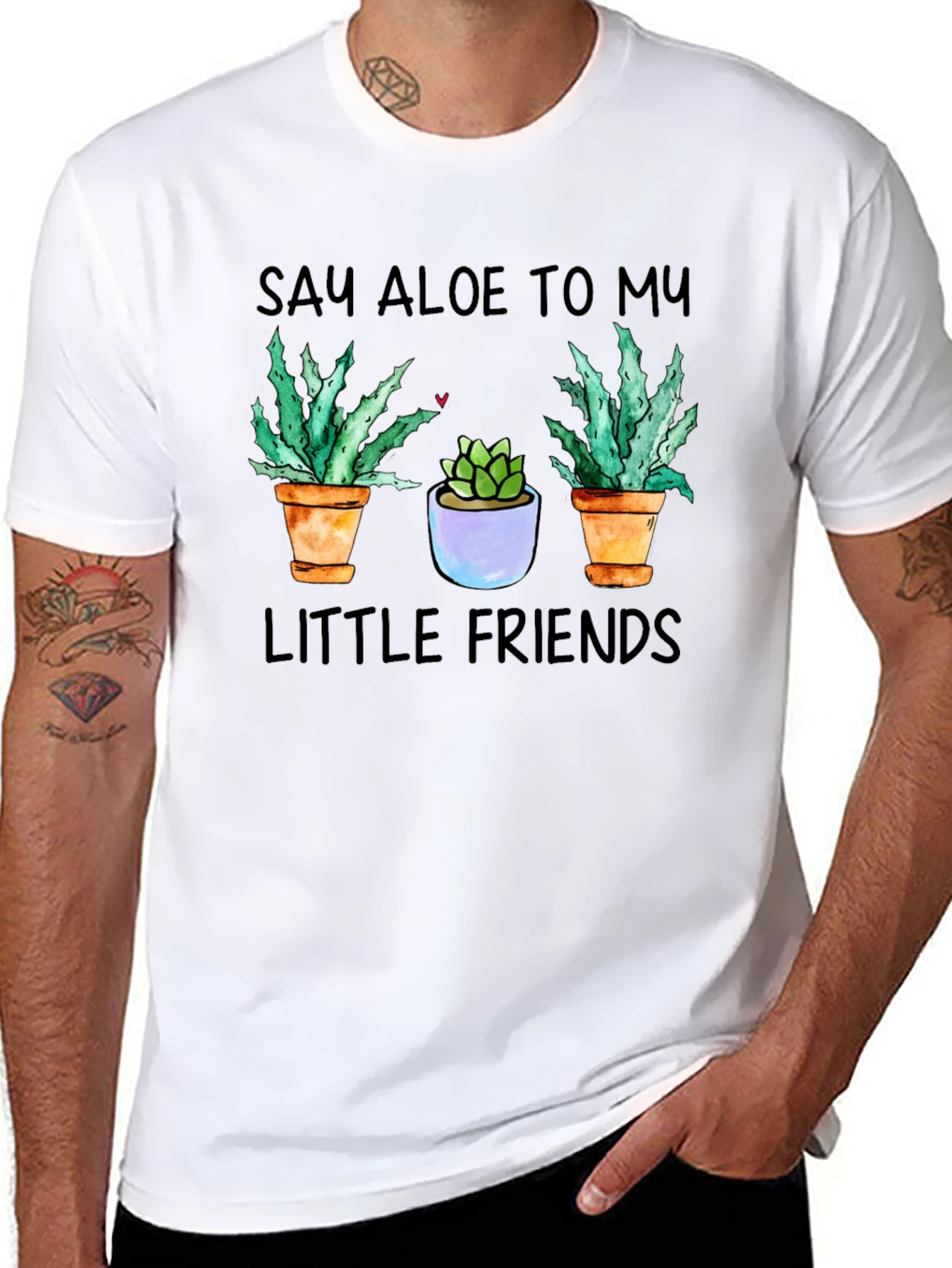 Black Say Aloe To My Little Friends Graphic Tee view 8