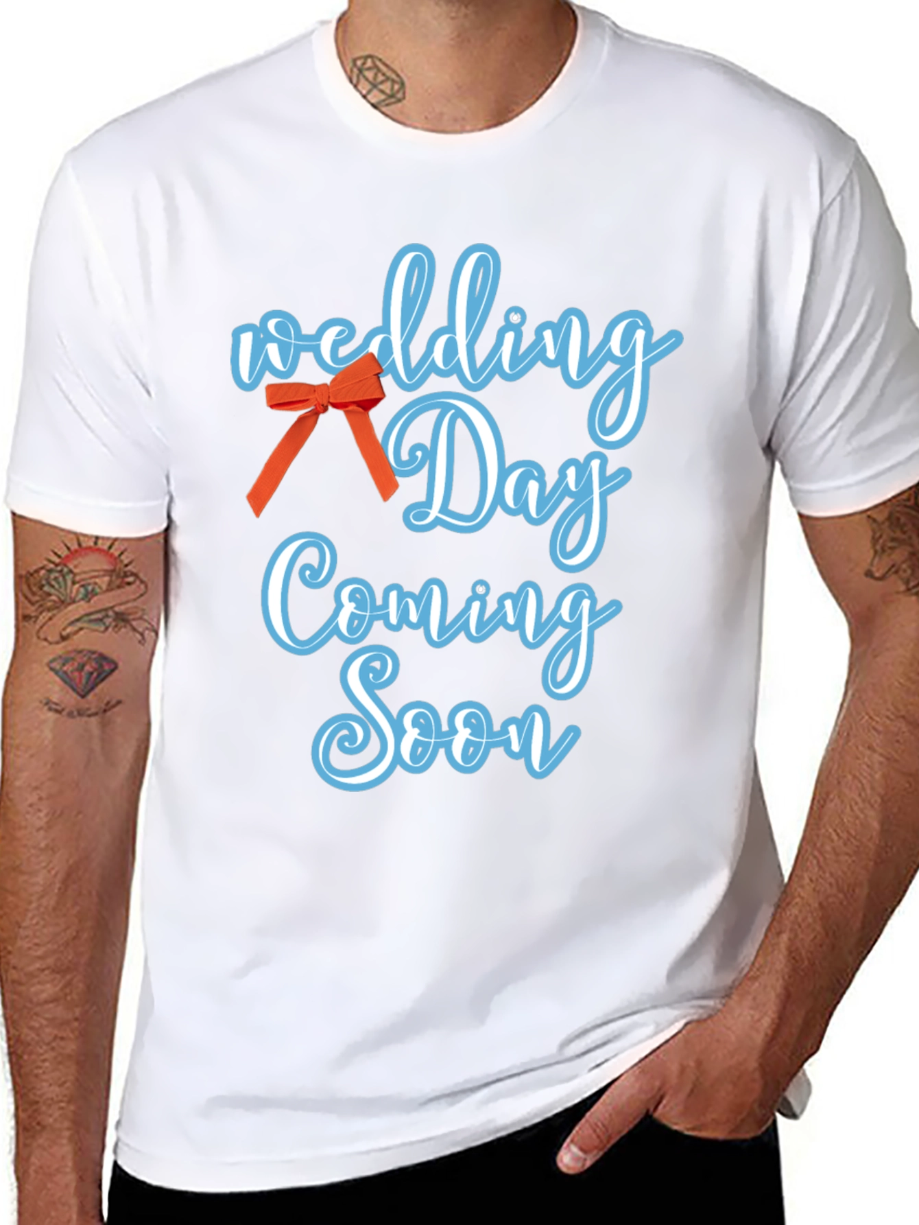 Black Wedding Day Coming Soon T-Shirt view 8