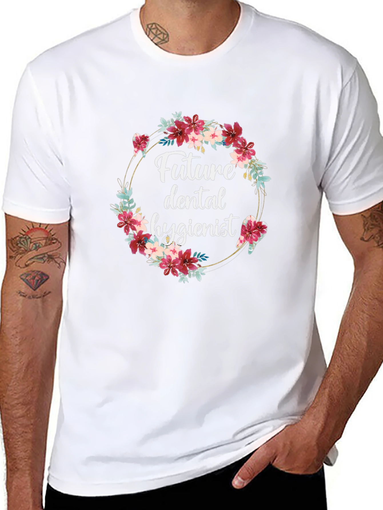 Future Dental Hygienist Floral T-Shirt - 8