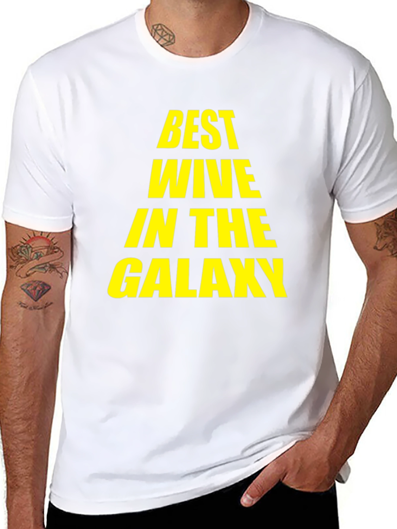 Black Best Wife in the Galaxy T-Shirt - Novelty Gift view 8