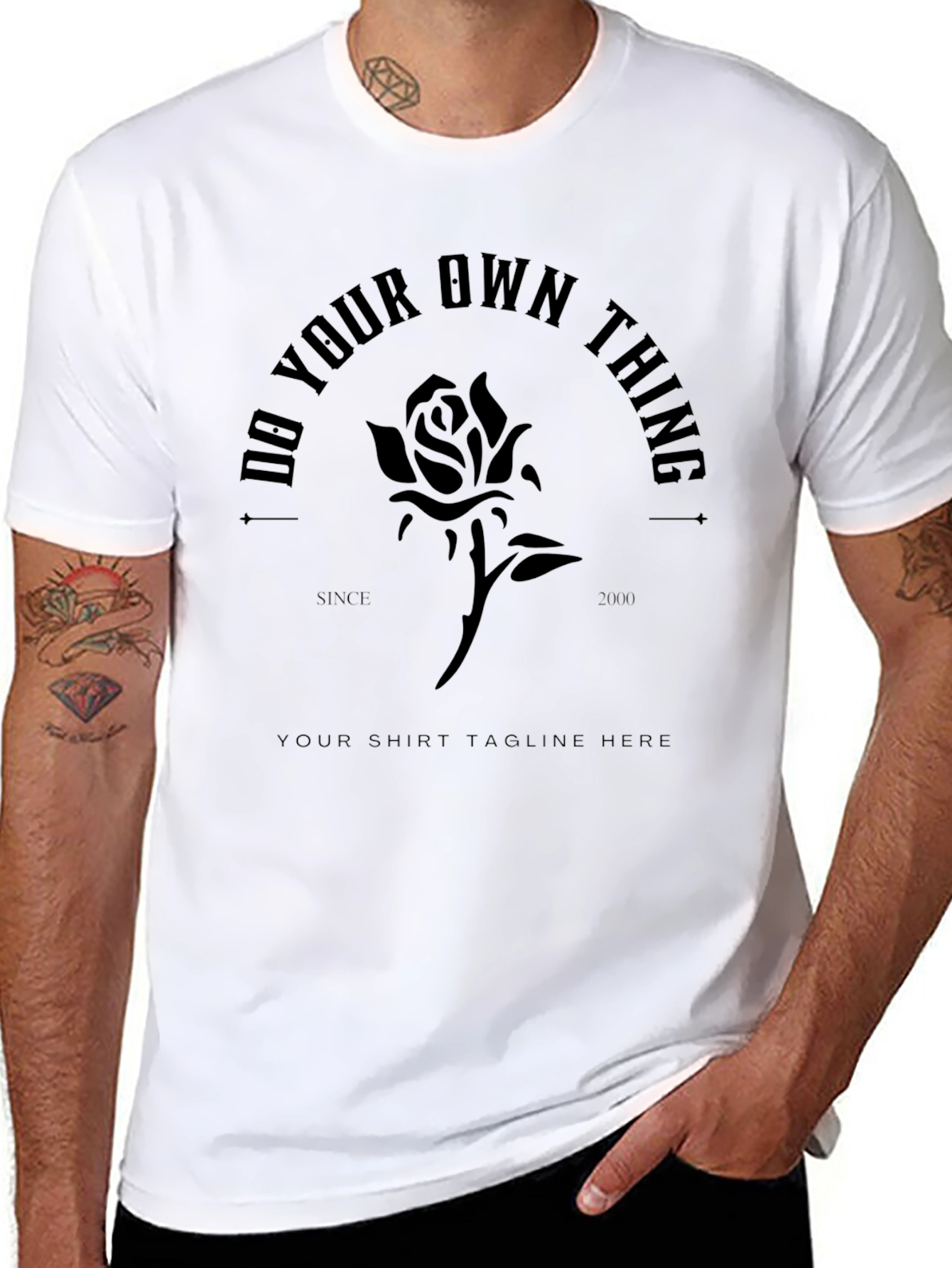Do Your Own Thing Rose Graphic Tee - 8