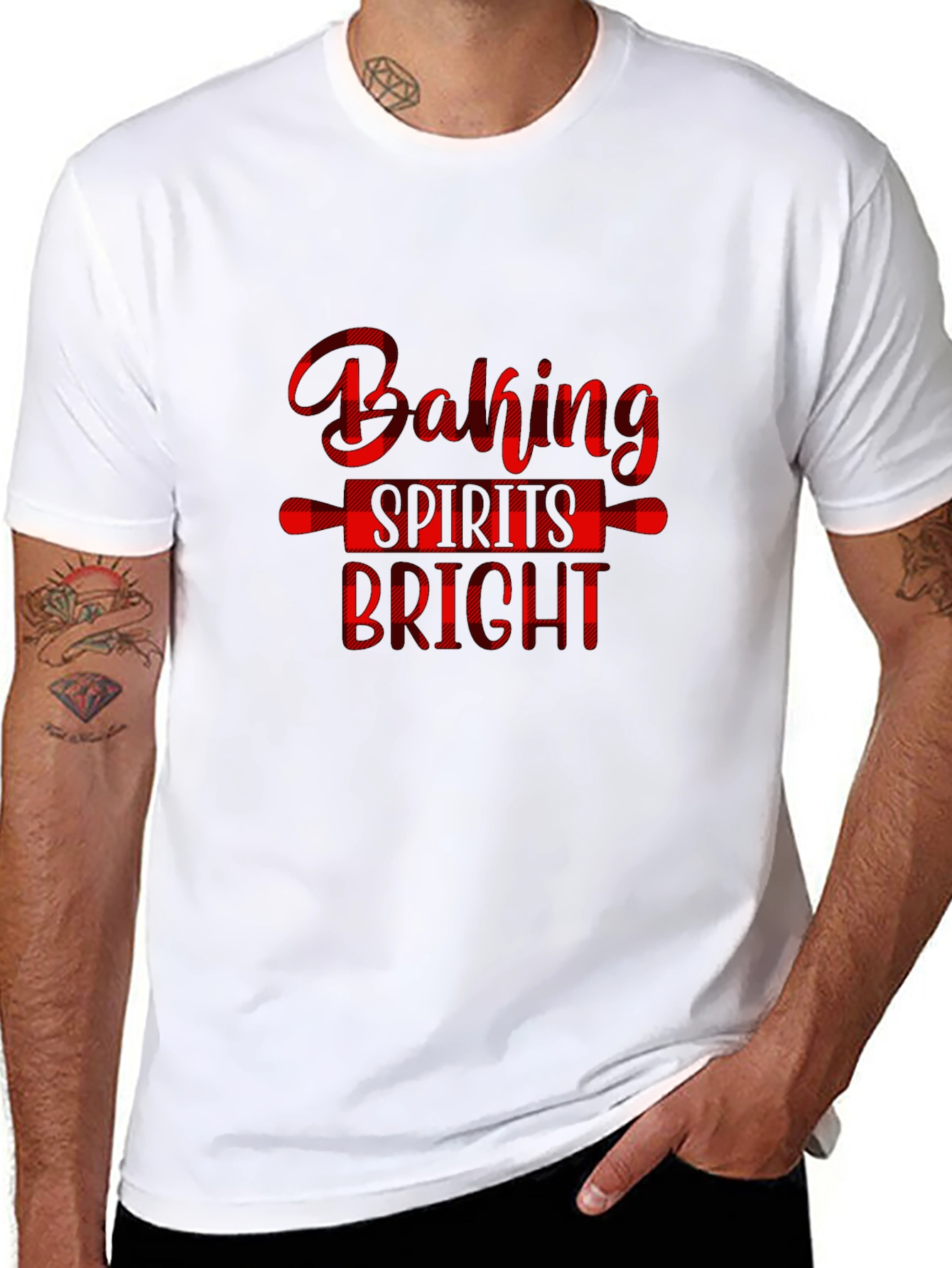 Black Baking Spirits Bright Christmas T-Shirt view 8
