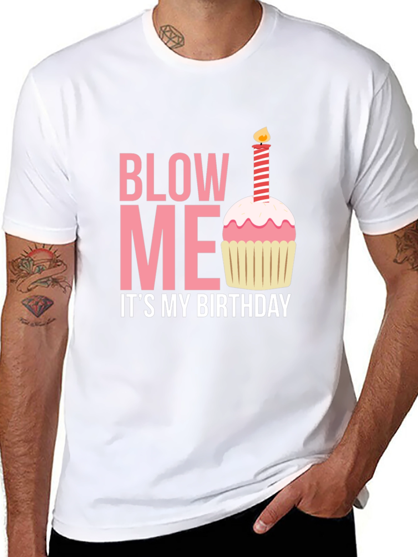 Black Blow Me It's My Birthday T-Shirt view 8
