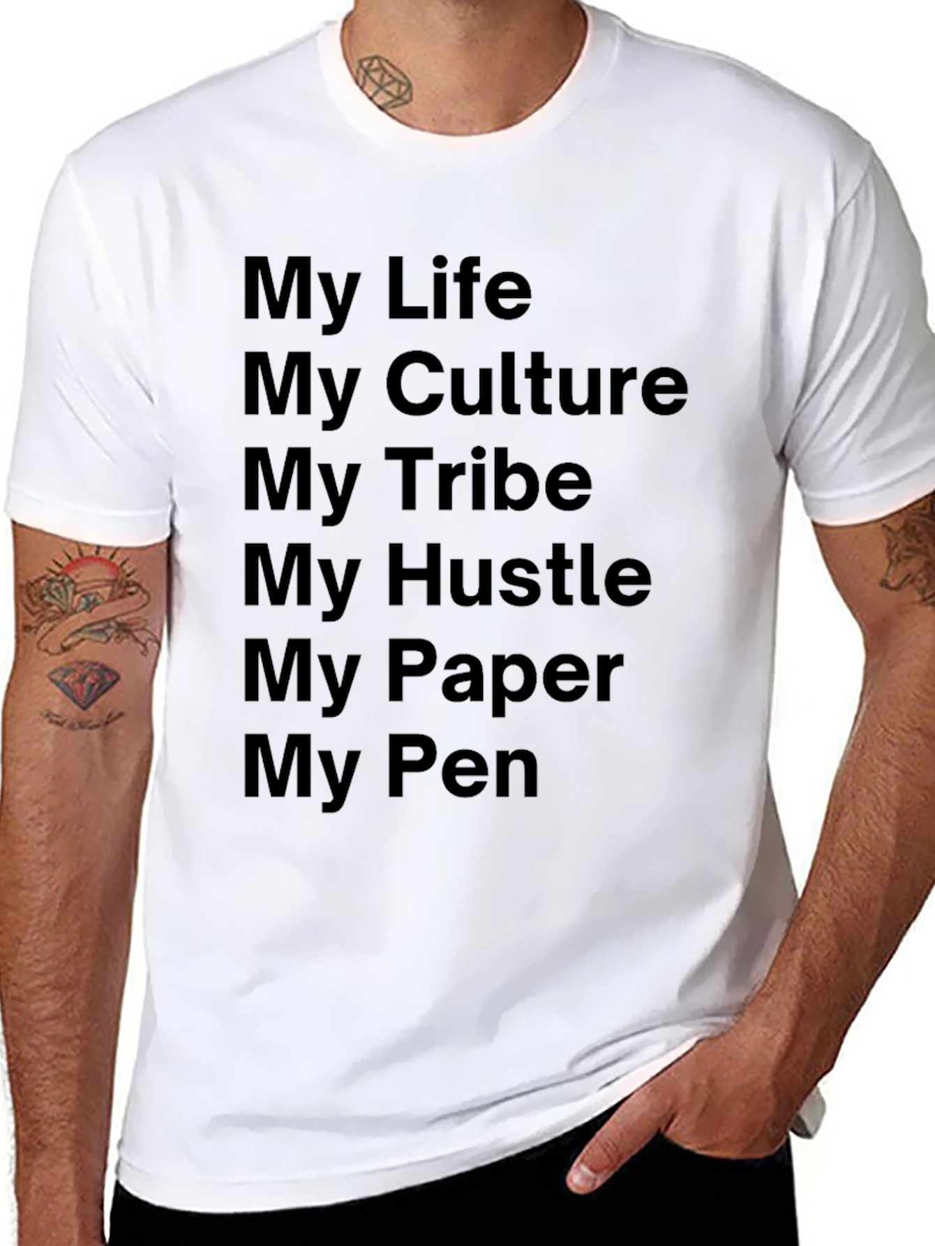 Black My Life My Hustle Graphic Tee view 8