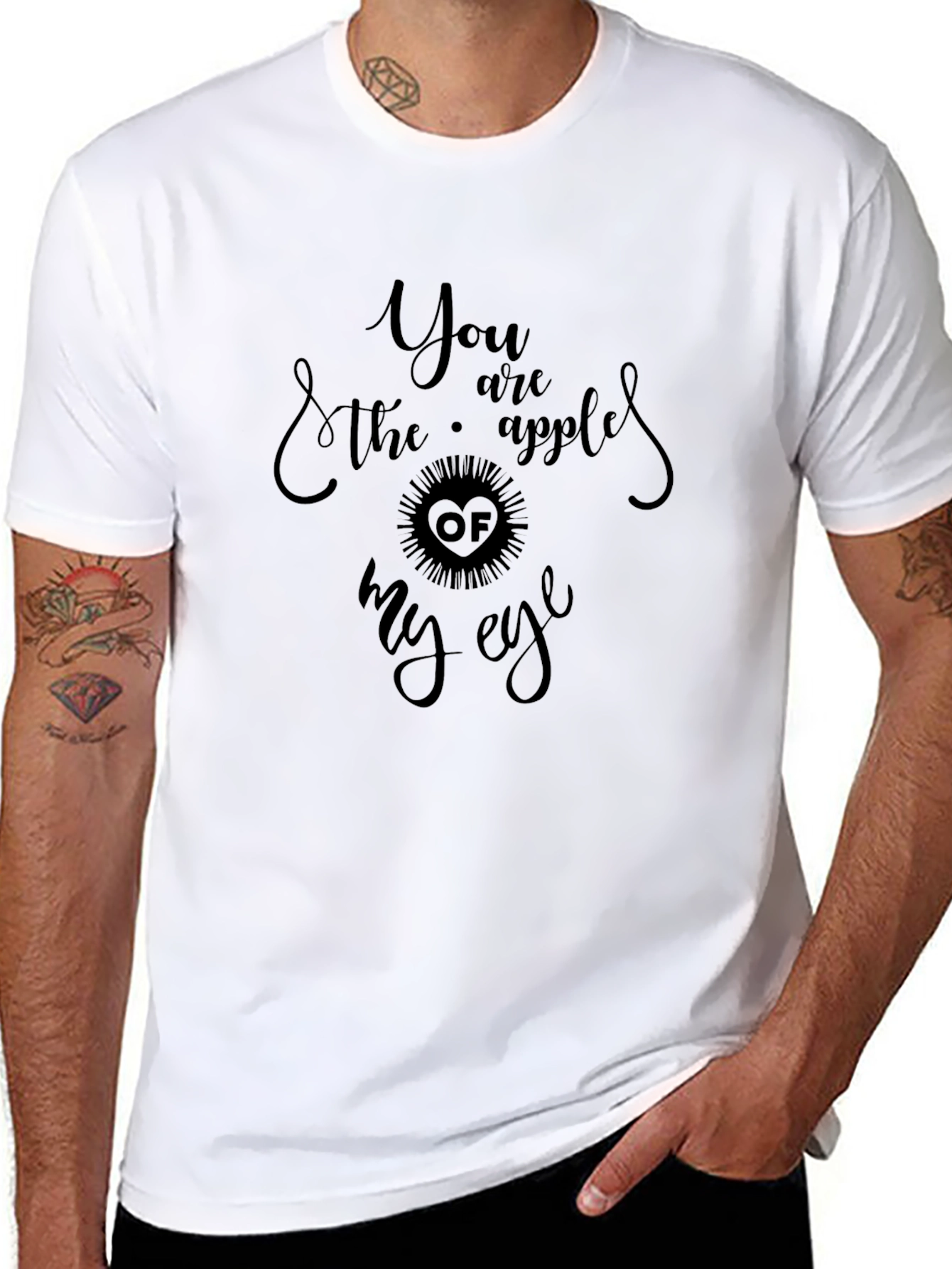 Black You are the Apple of My Eye Graphic Tee view 8