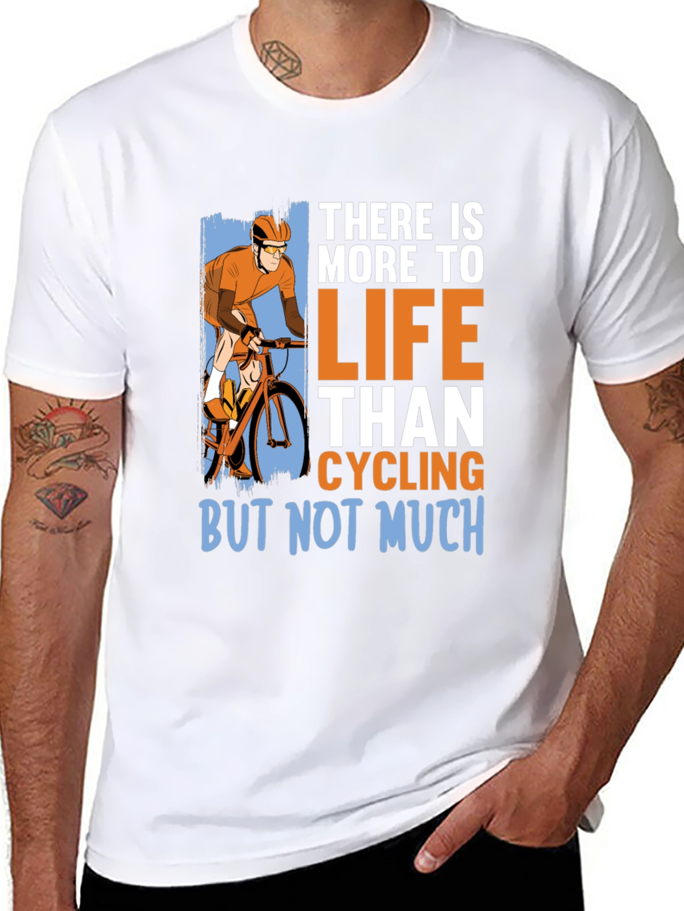Black Cycling T-Shirt: There Is More To Life Than Cycling view 8