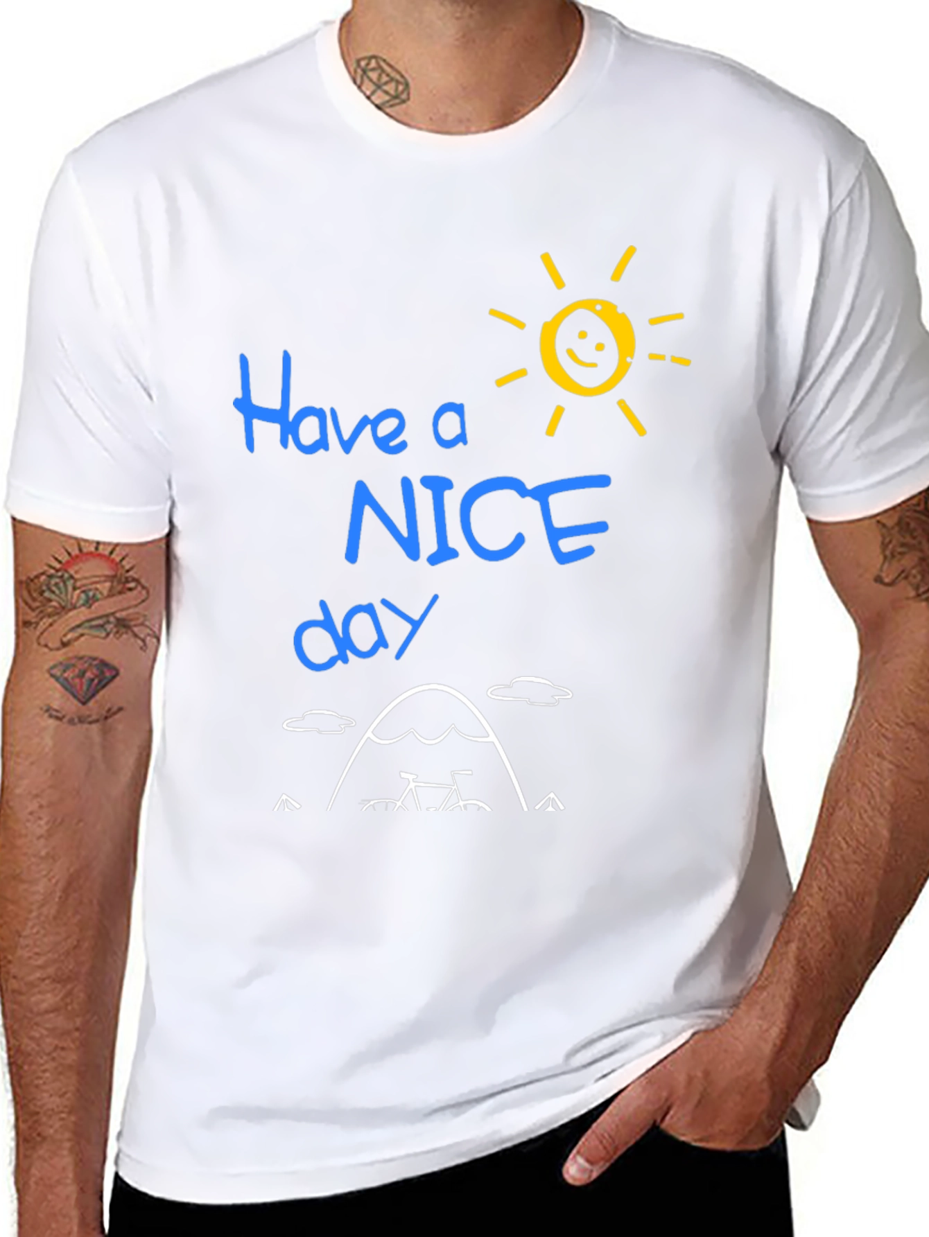 Black Have a Nice Day Graphic T-Shirt view 8