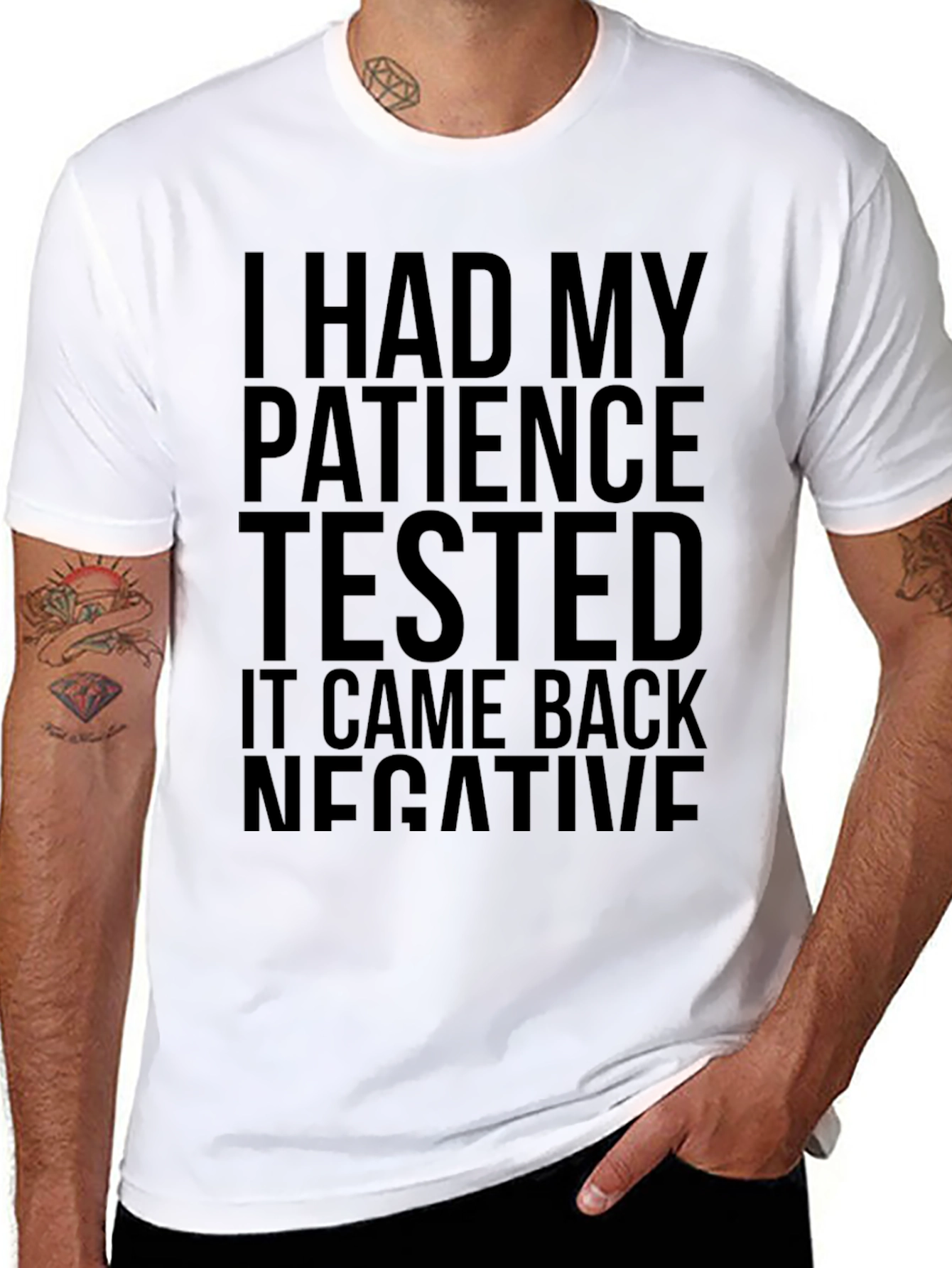 Black Patience Tested Funny Graphic Tee view 8