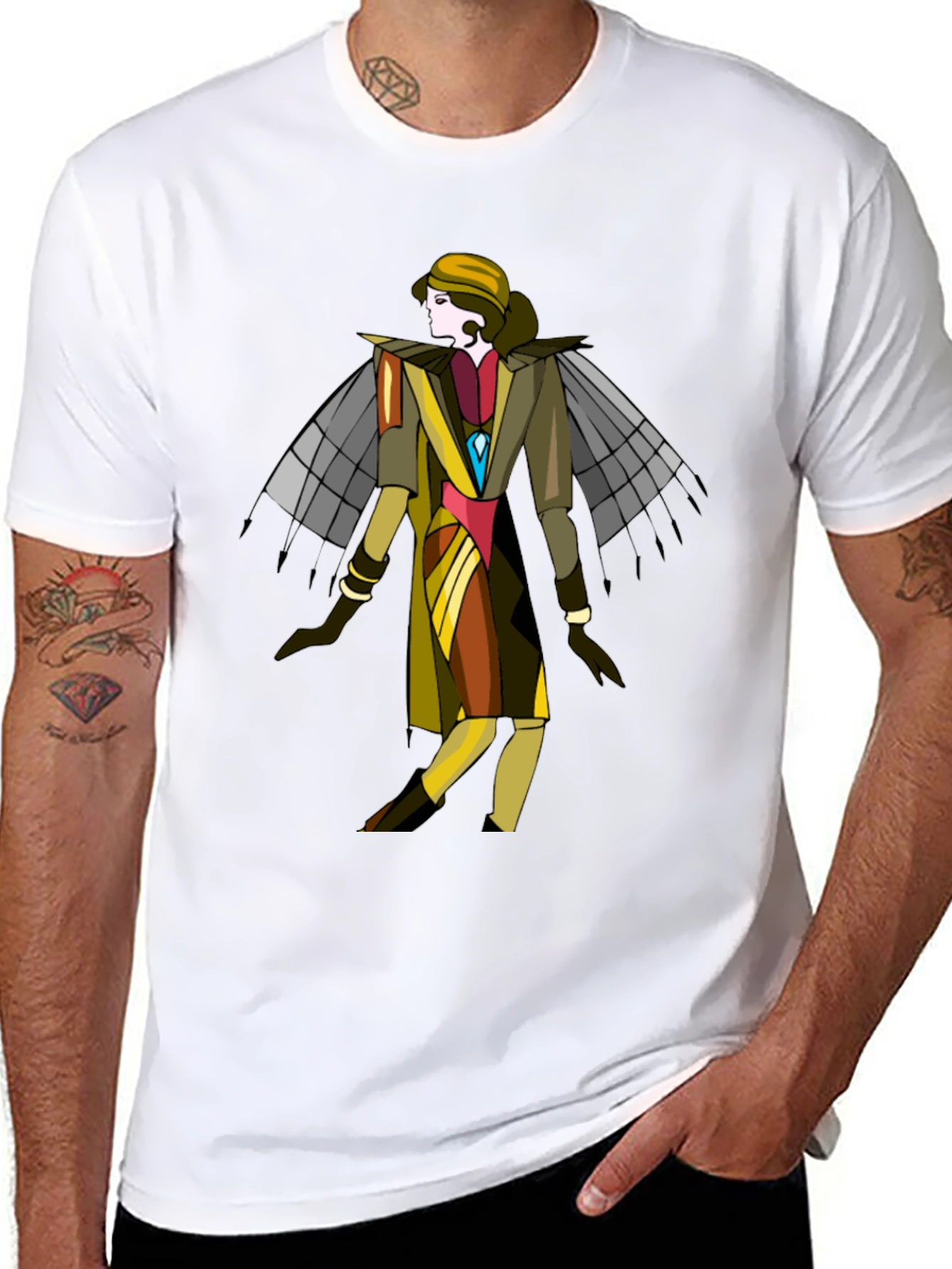 Art Deco Style Graphic Tee - Unique Design - 8