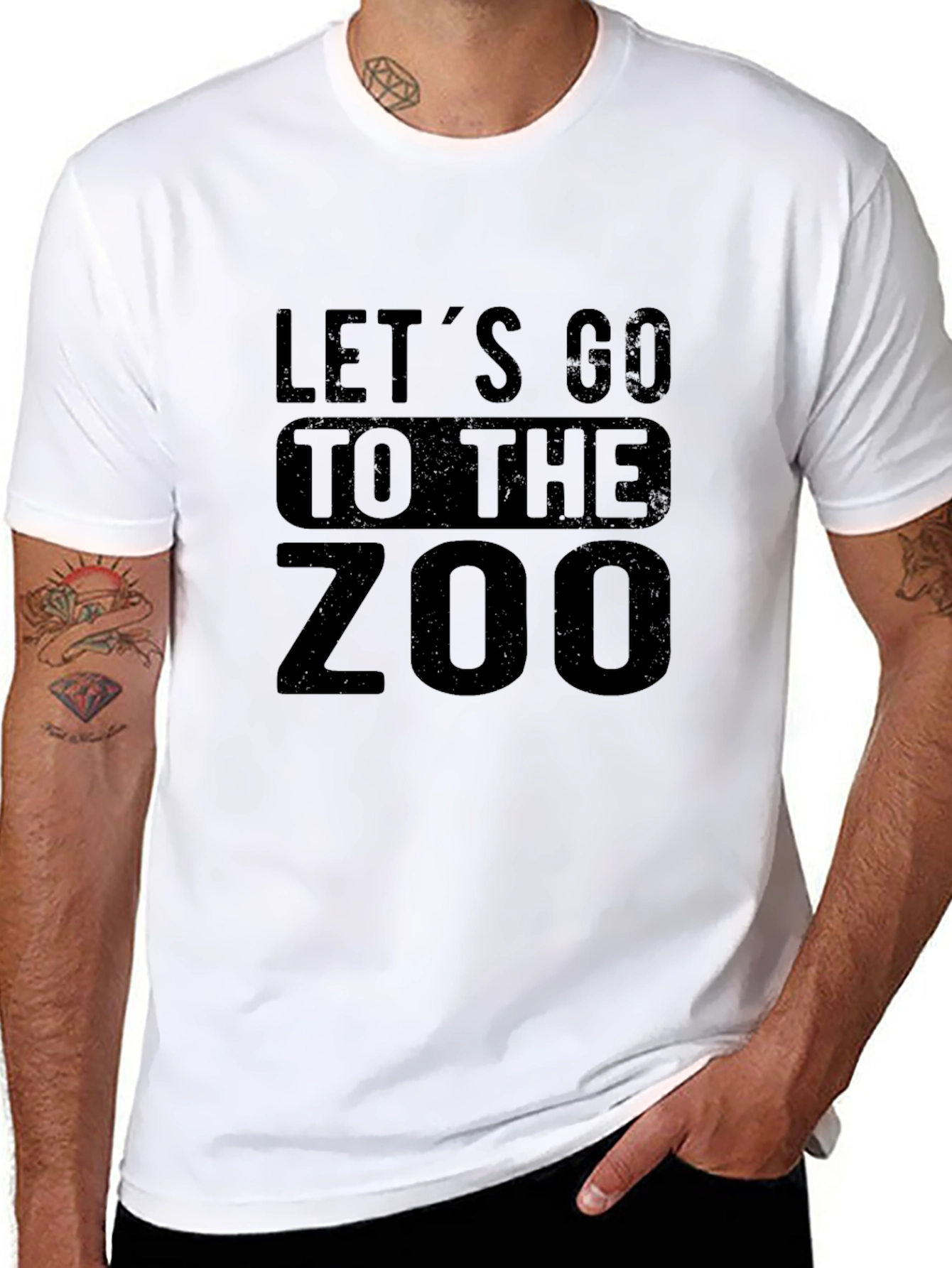 Black Let's Go to the Zoo Graphic Tee view 8