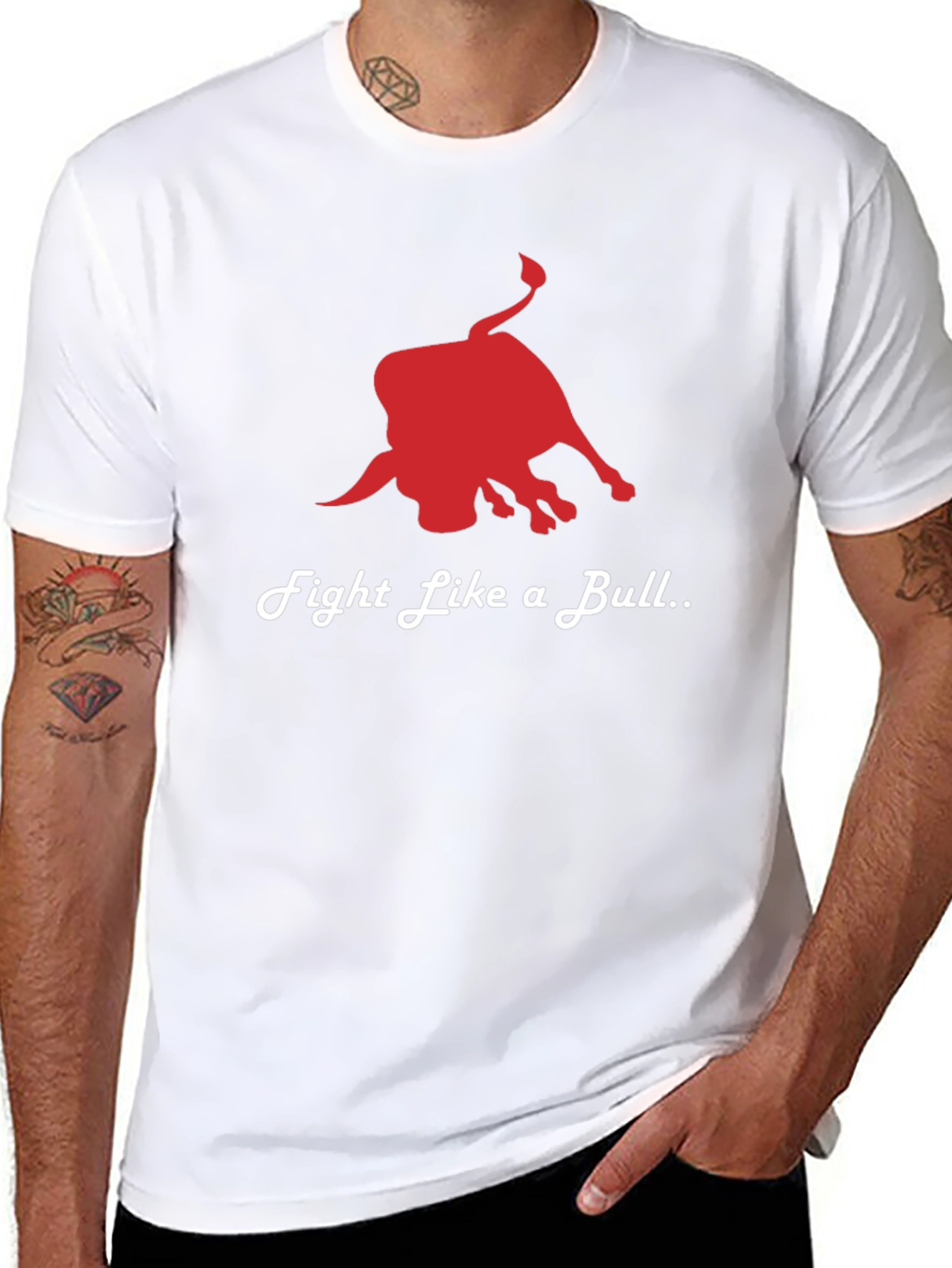 Fight Like a Bull T-Shirt - Red Bull Graphic Tee - 8