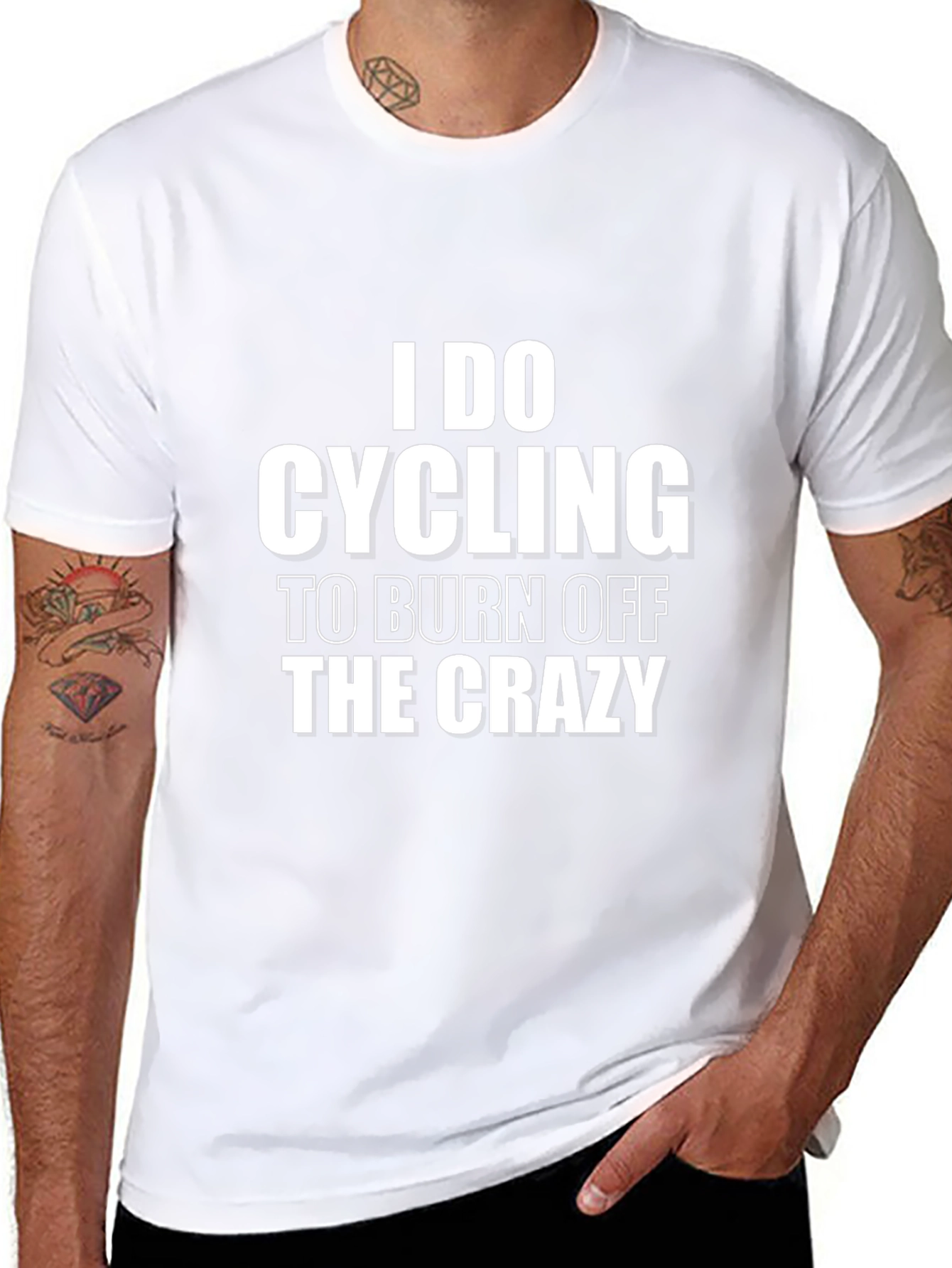 Black Cycling Burn Off Crazy T-Shirt - Black view 8