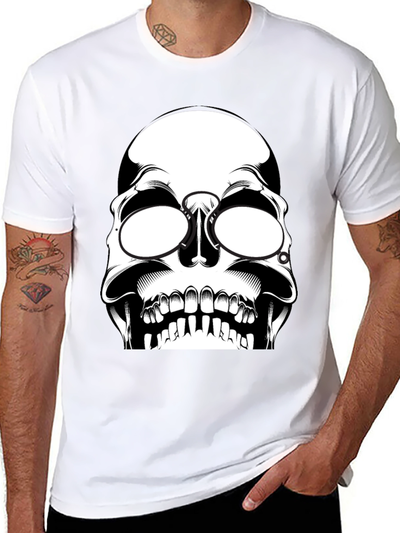 Black Skull Graphic T-Shirt - Edgy Style view 8