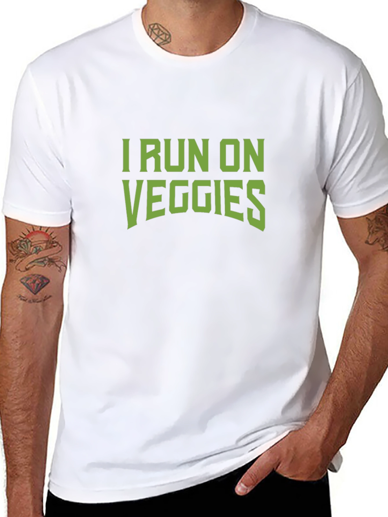 I Run on Veggies Graphic T-Shirt - 8