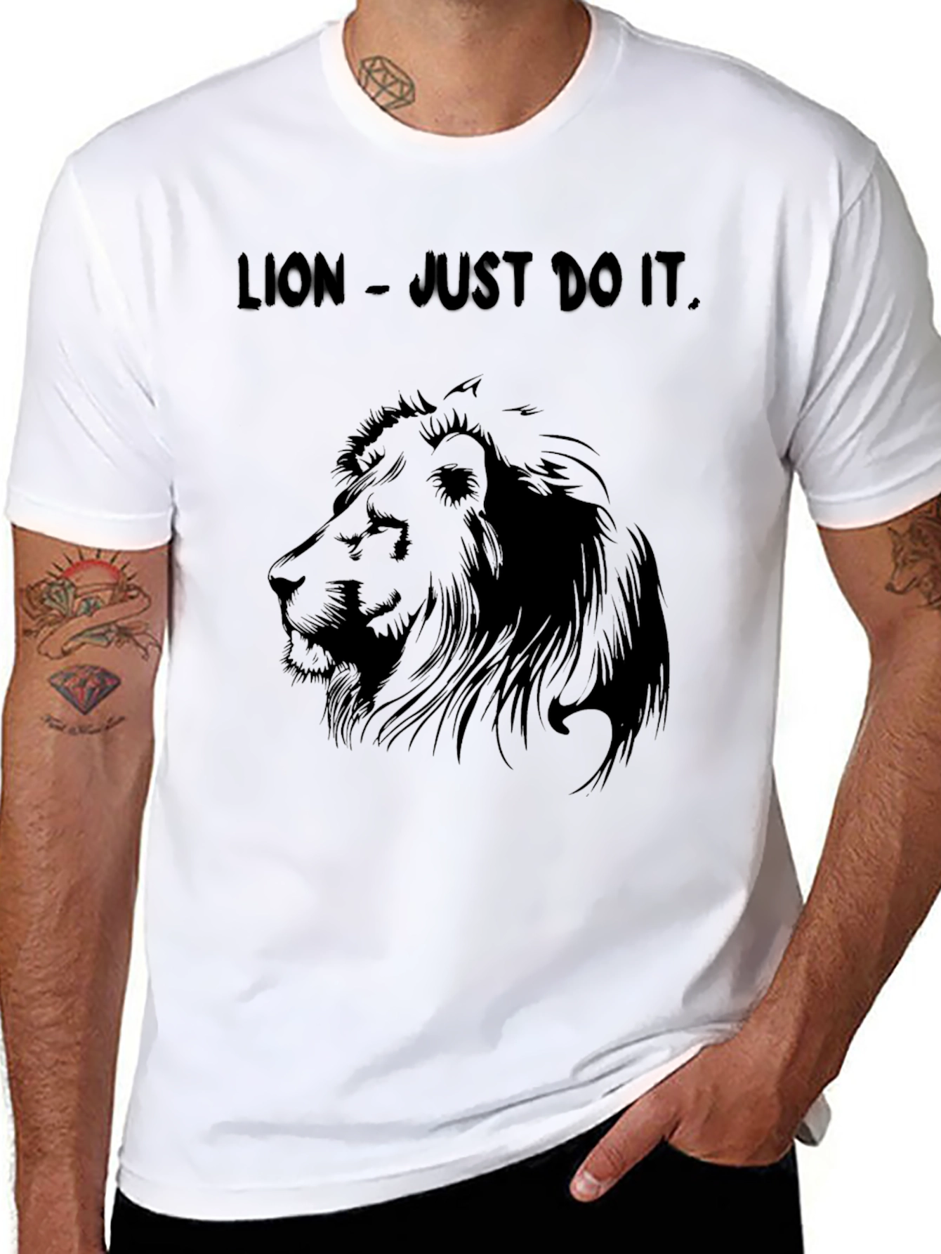 Black Lion - Just Do It Black T-Shirt view 8