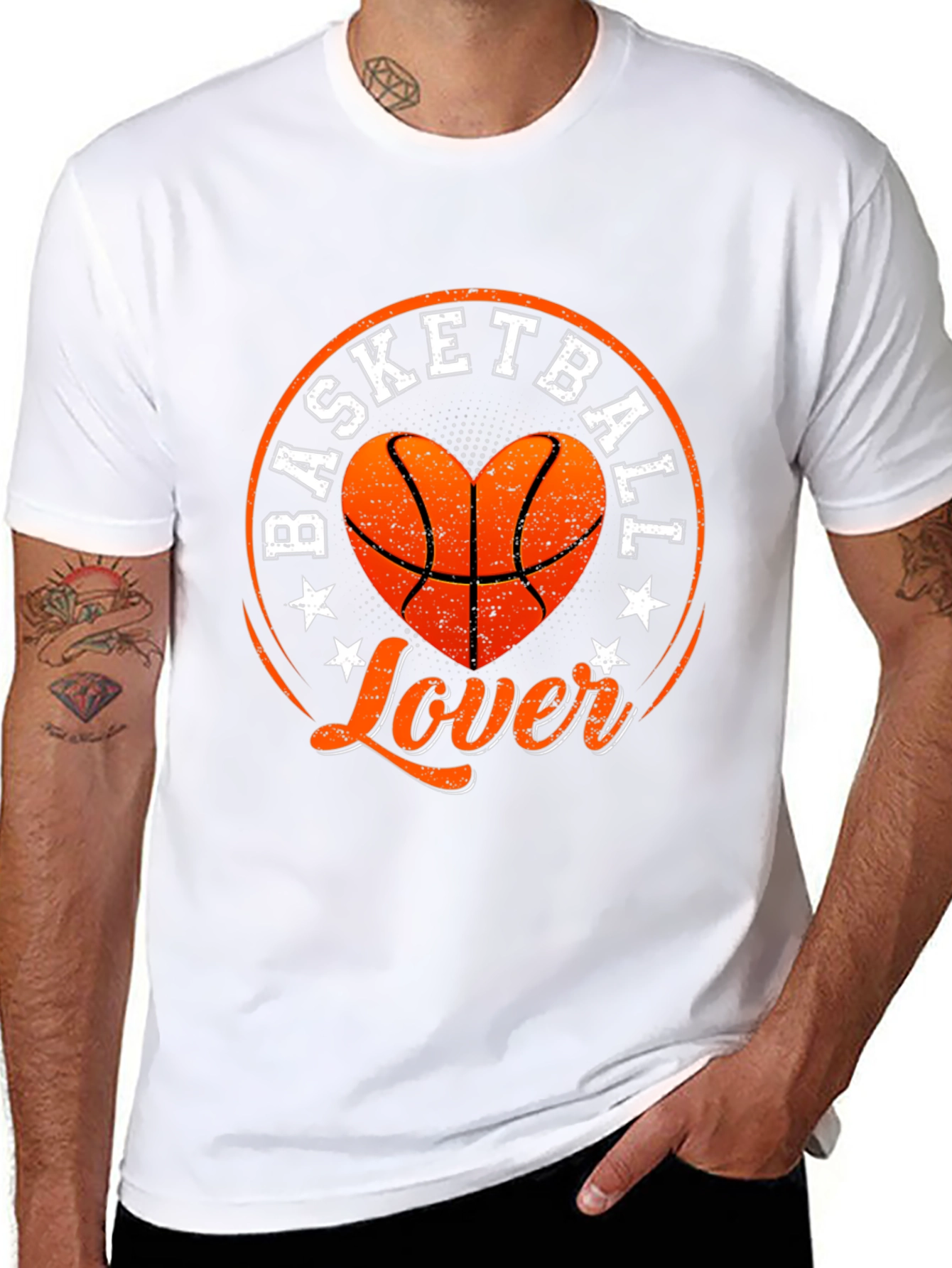 Black Basketball Lover Graphic T-Shirt view 8