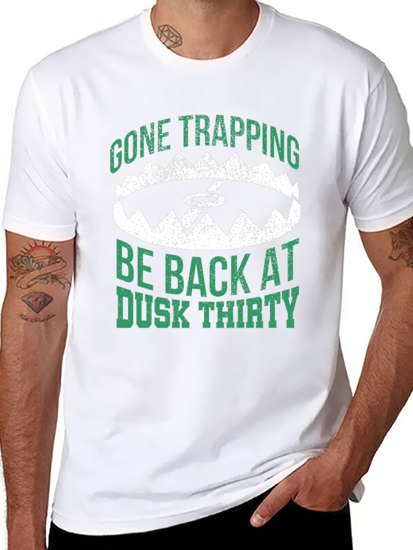 Black Gone Trapping Graphic T-Shirt view 8