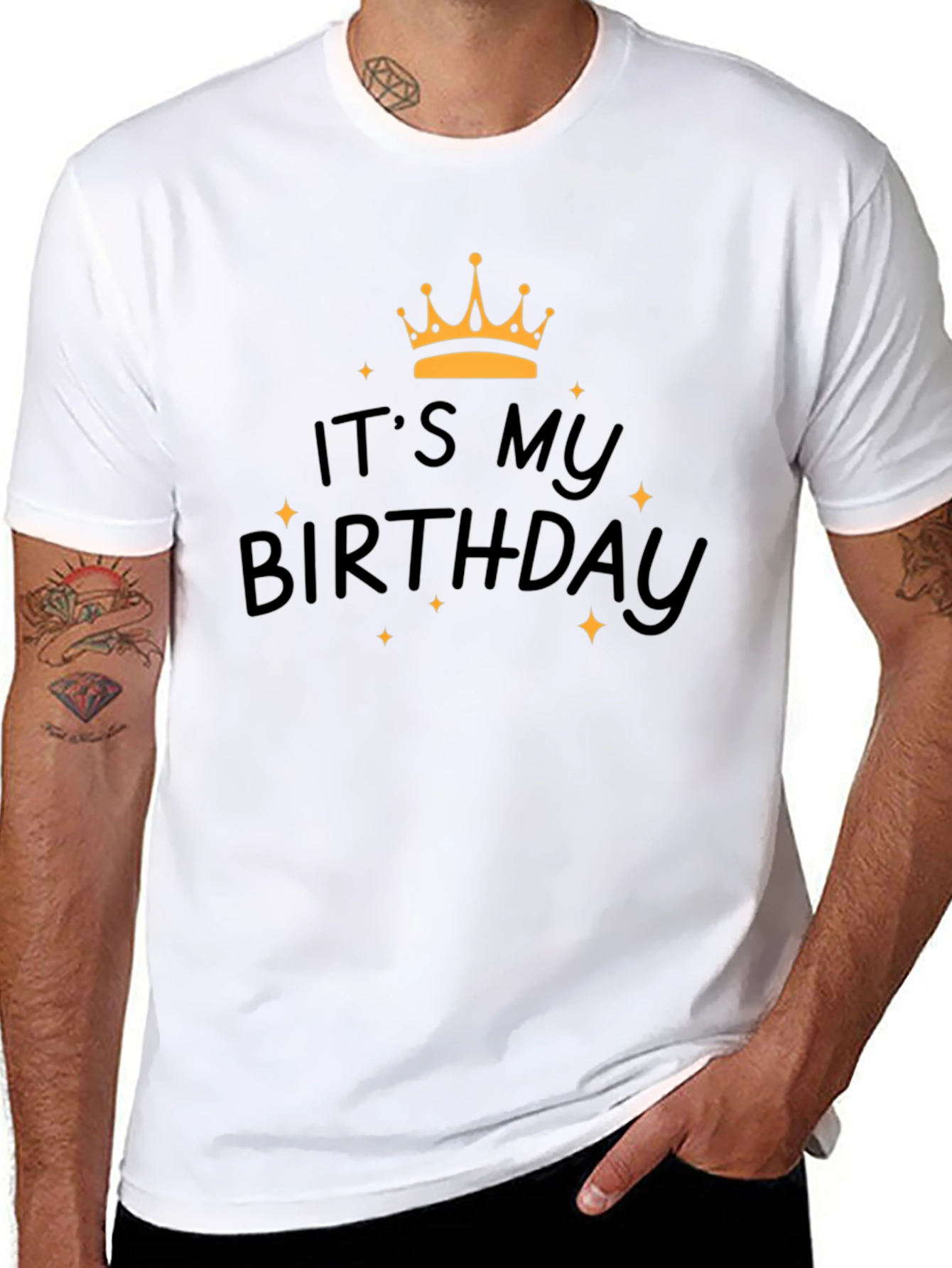 Black It's My Birthday T-Shirt - Black view 8