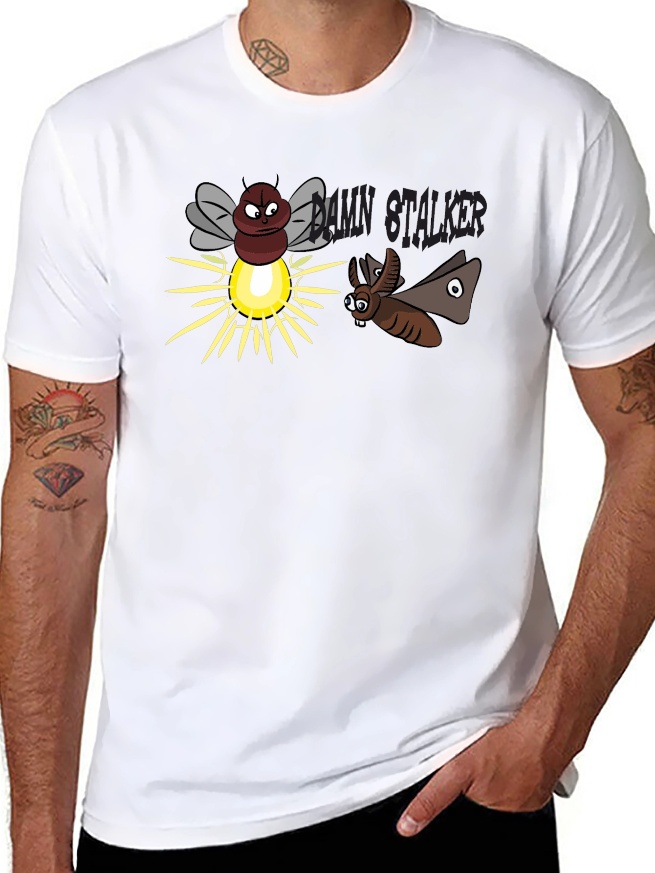 Funny Stalker Cartoon T-Shirt - 8