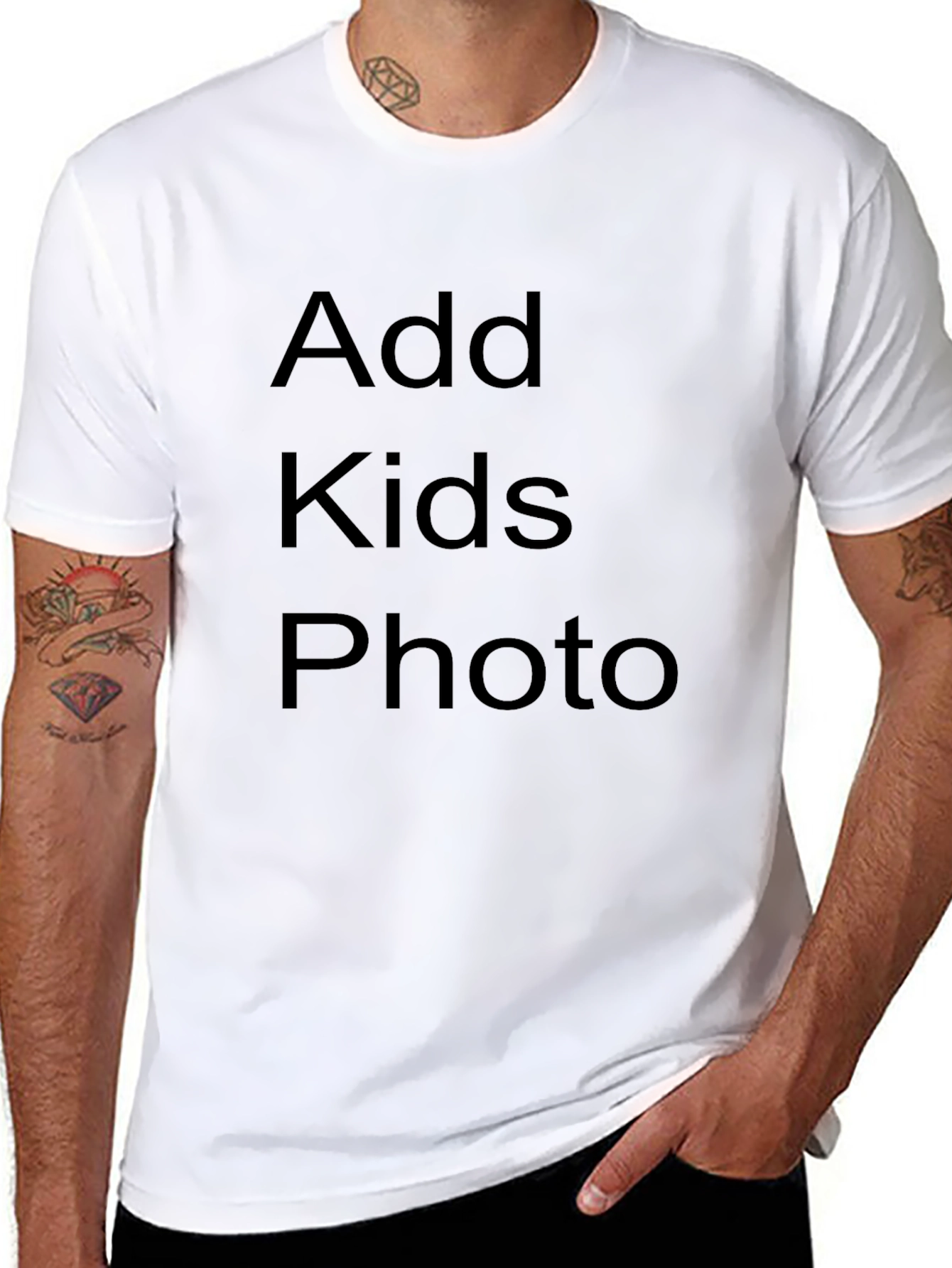 Black Personalized Black T-Shirt - Add Your Photo! view 8