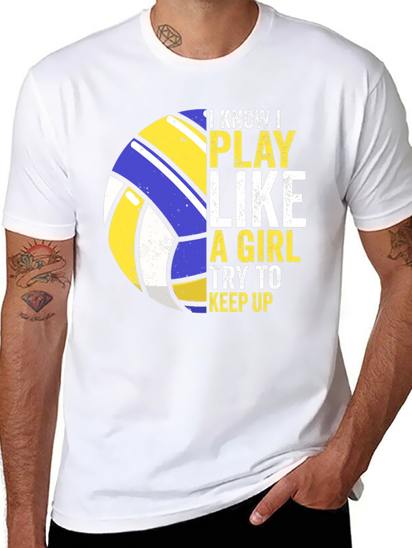 Black Volleyball Girl T-Shirt view 8