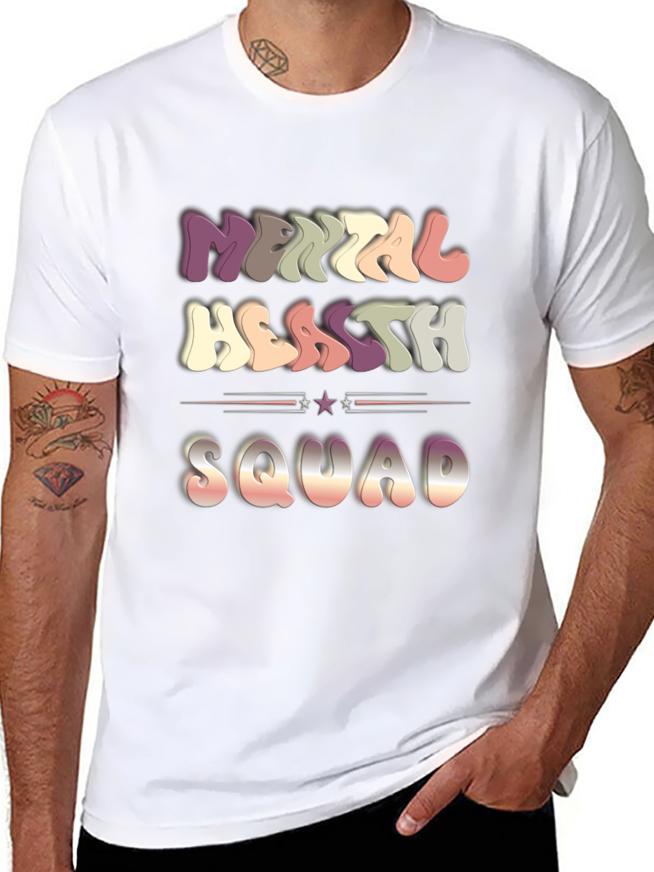 Black Mental Health Squad T-Shirt view 8
