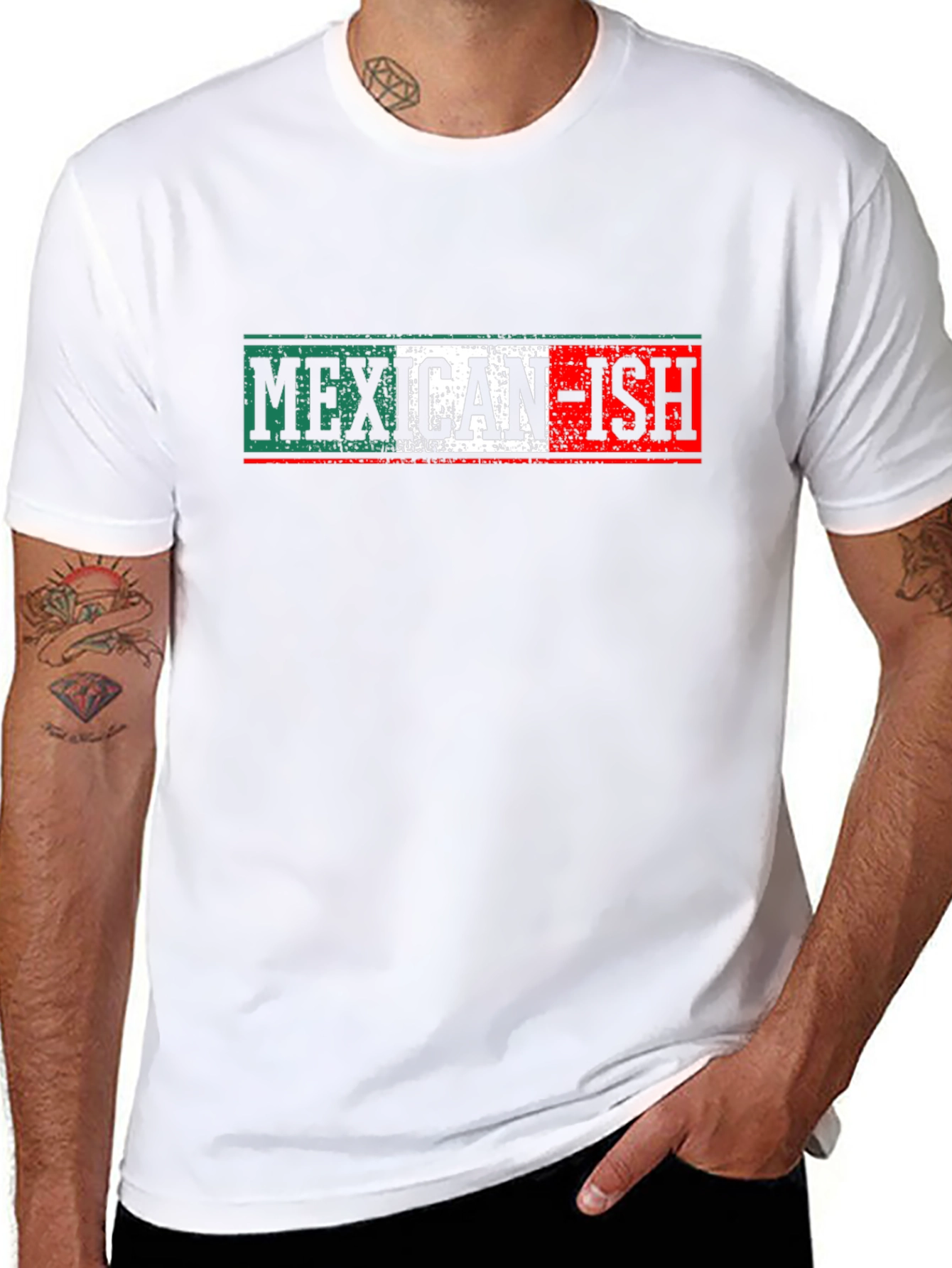 Black Mexican-ish Novelty Graphic T-Shirt view 8