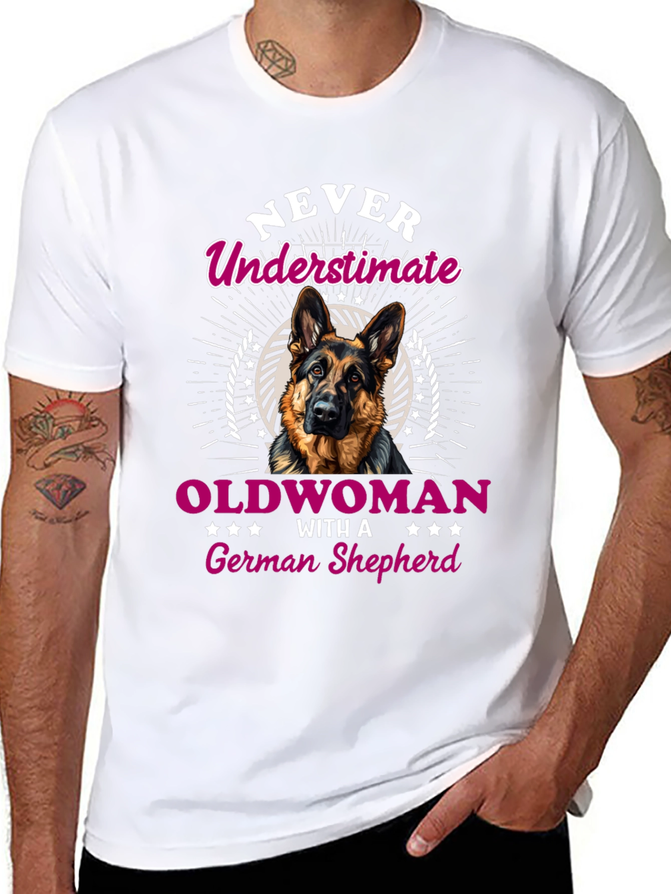Never Underestimate German Shepherd T-Shirt - 8