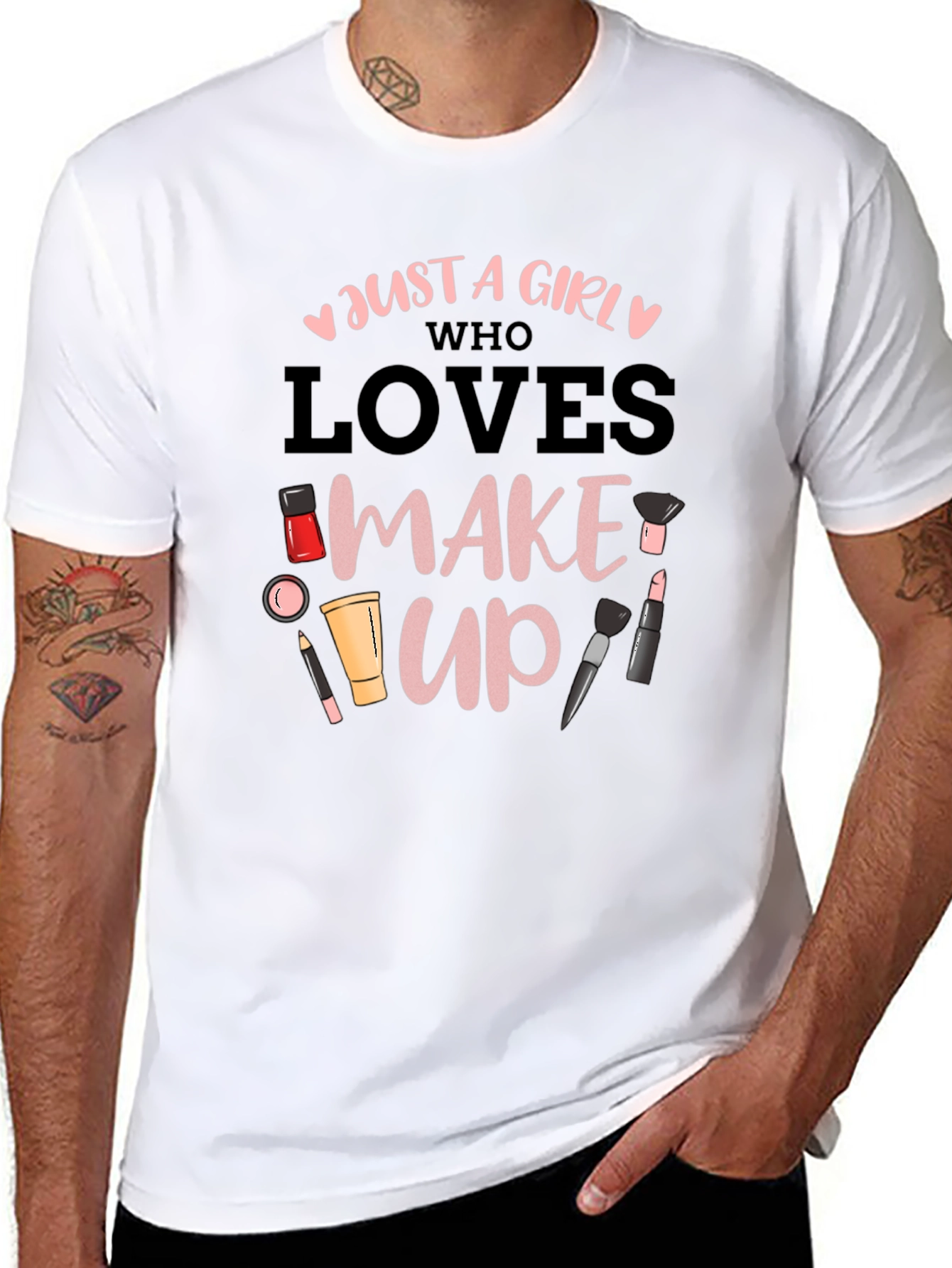 Black Makeup Lover's Graphic Tee view 8