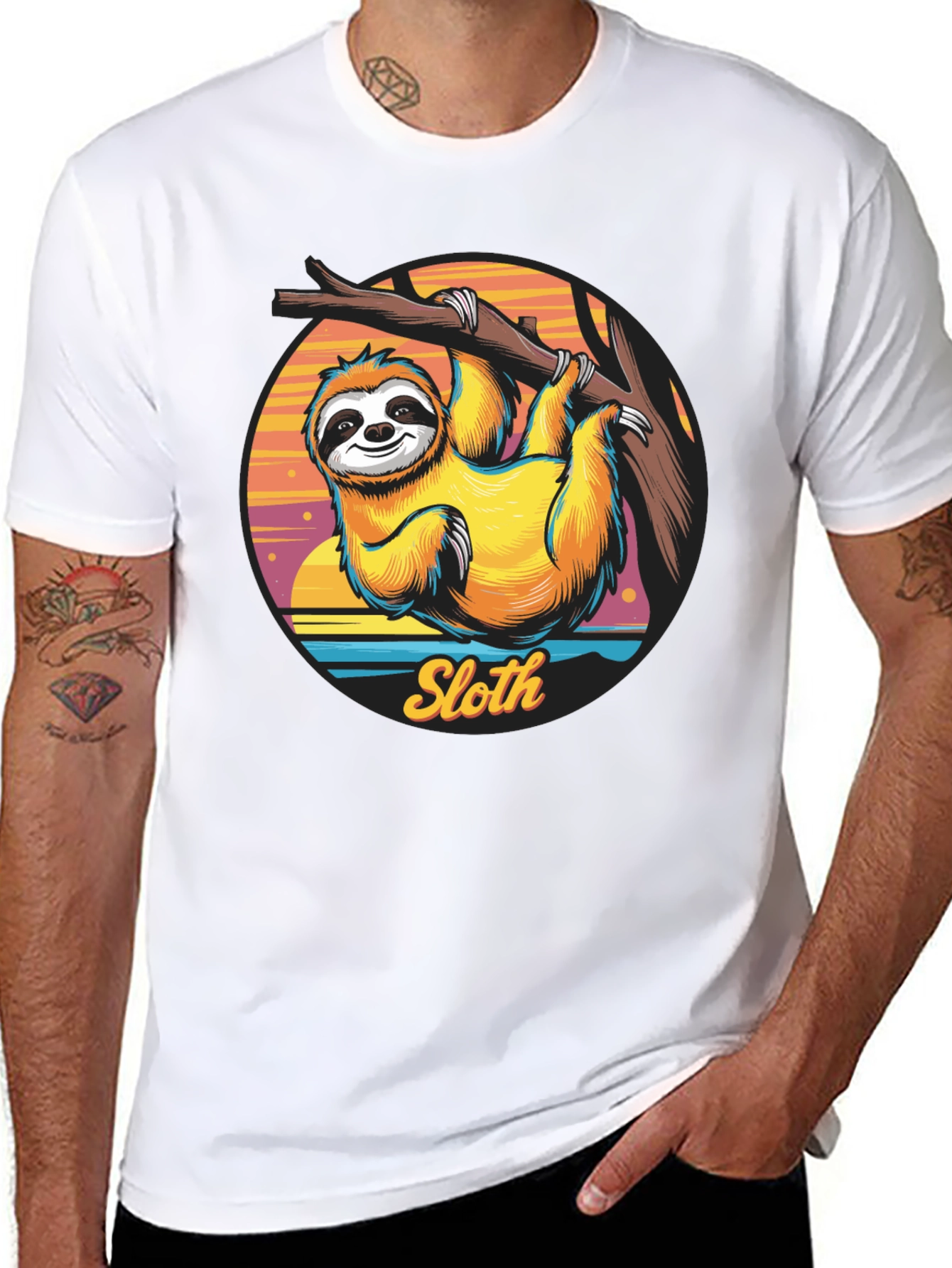 Black Sloth Graphic T-Shirt - Hang Loose Style view 8
