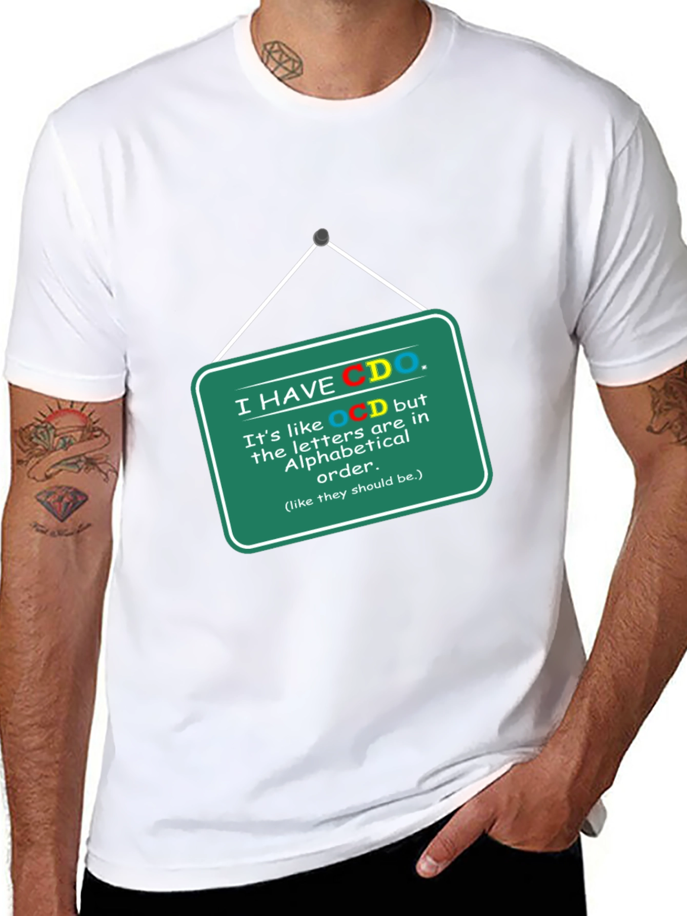 Black Funny CDO Alphabetical Order T-Shirt view 8