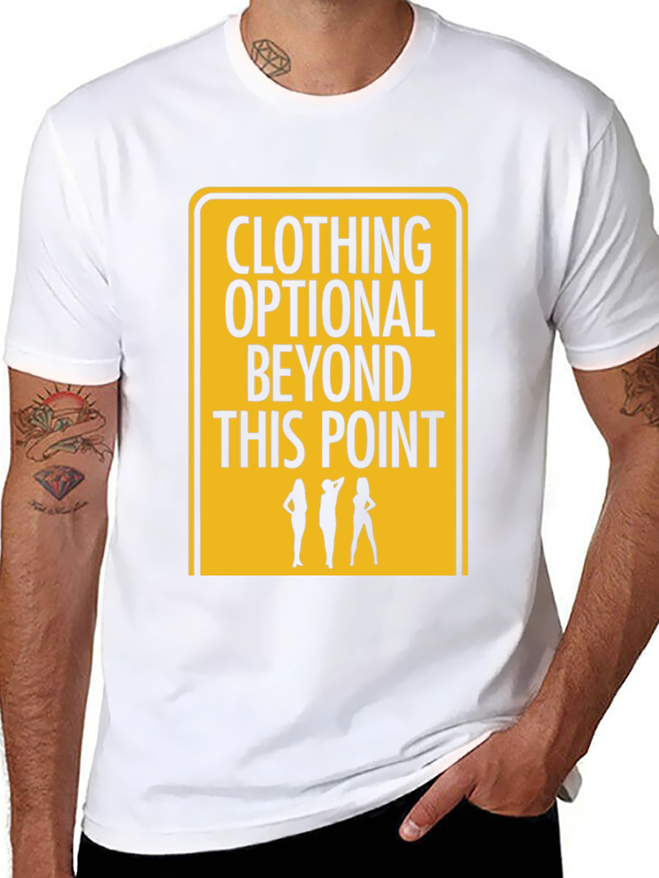 Black Clothing Optional T-Shirt - Funny Graphic Tee view 8