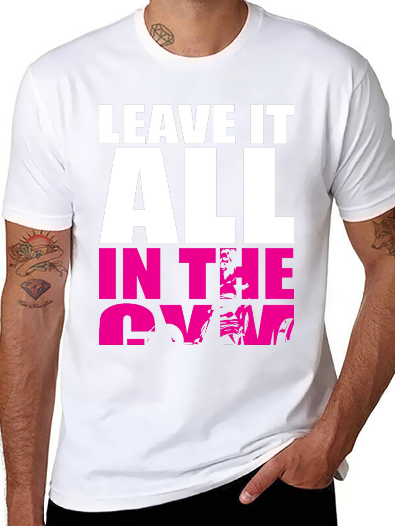 Black Leave It All In The Gym Graphic T-Shirt view 8