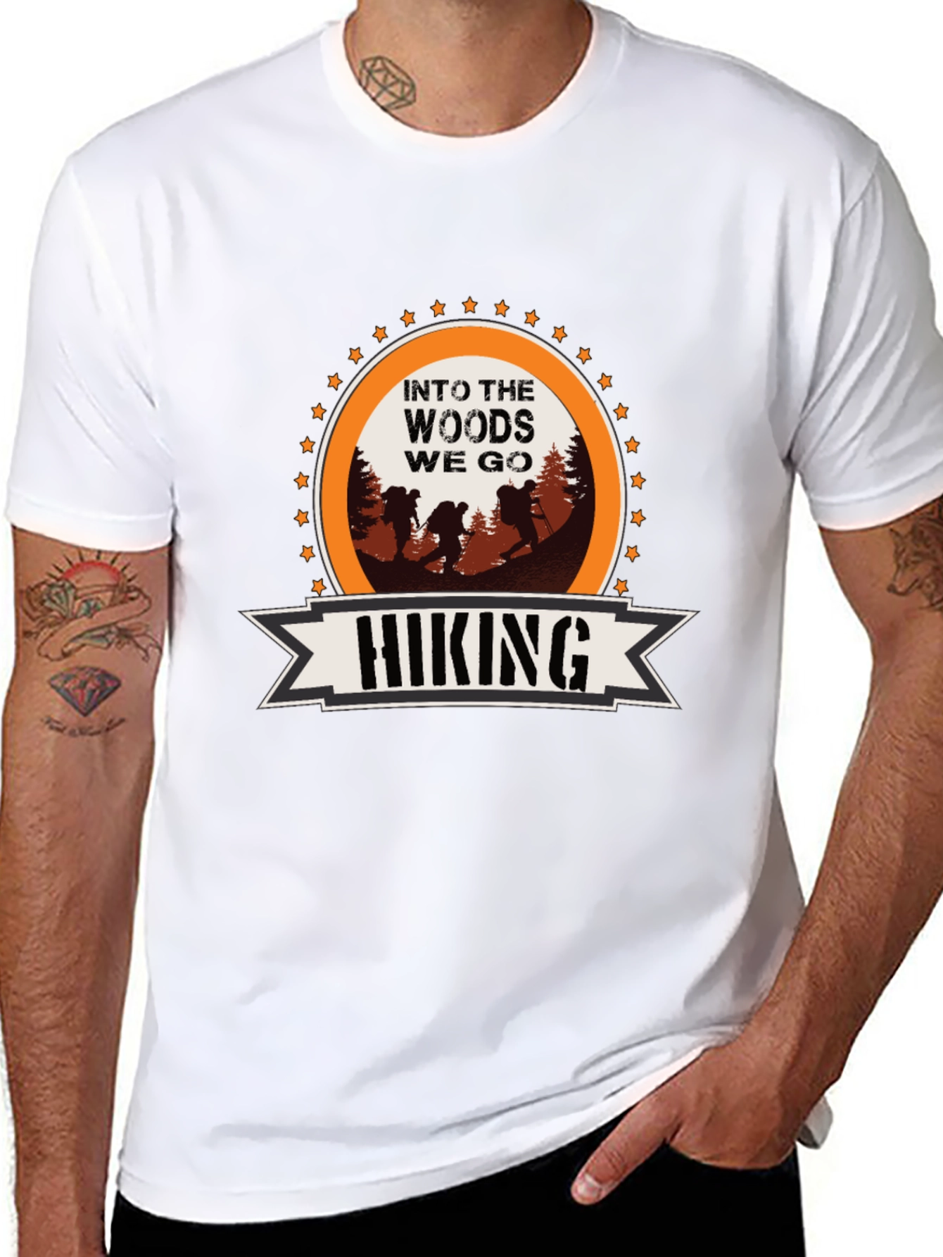 Black Hiking Adventure T-Shirt - Into the Woods view 8
