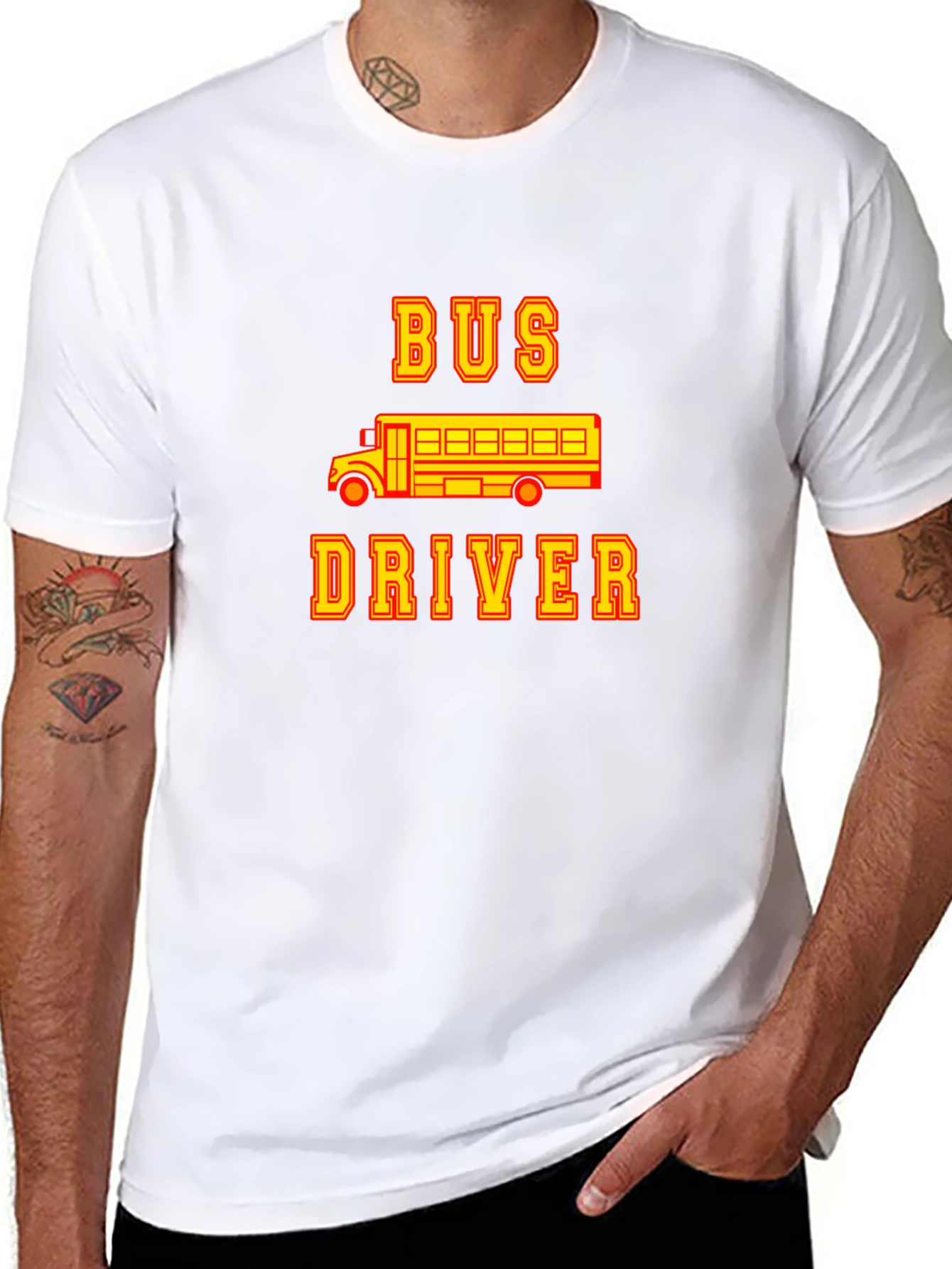 Black Bus Driver Graphic T-Shirt - Black view 8