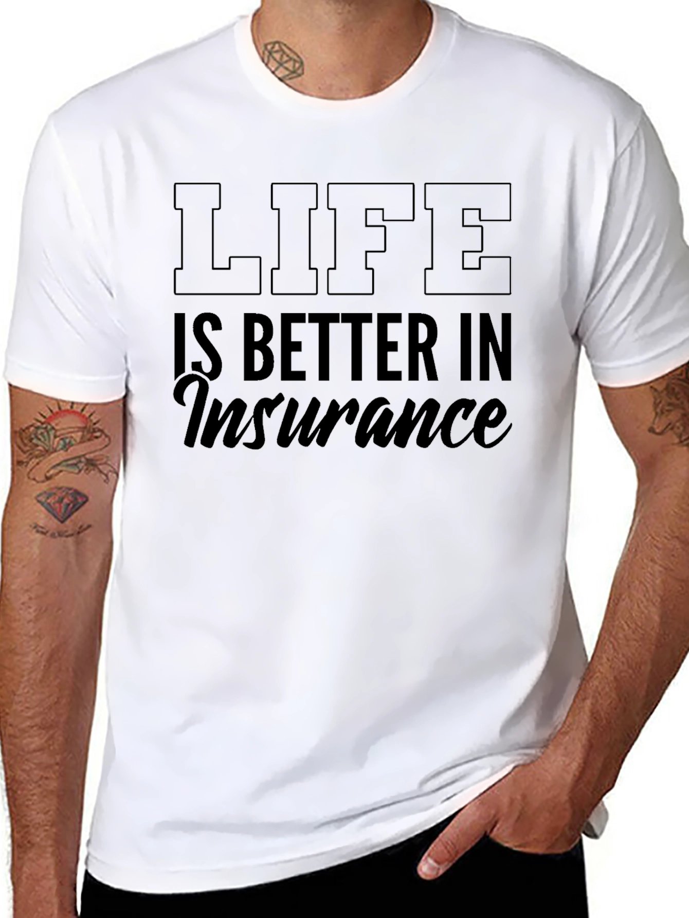 Black Life is Better in Insurance T-Shirt view 8