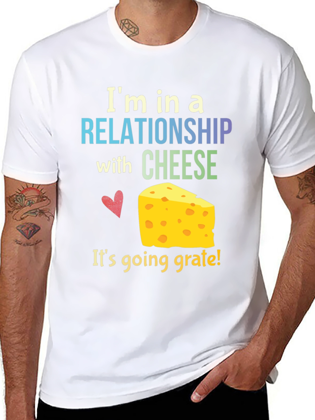 Black Cheese Lover T-Shirt: Relationship with Cheese view 8