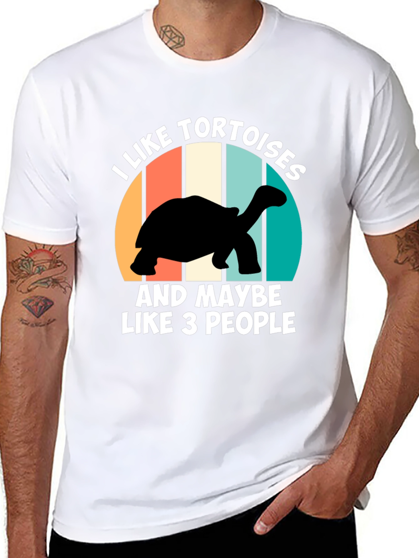 Black I Like Tortoises T-Shirt Black view 8
