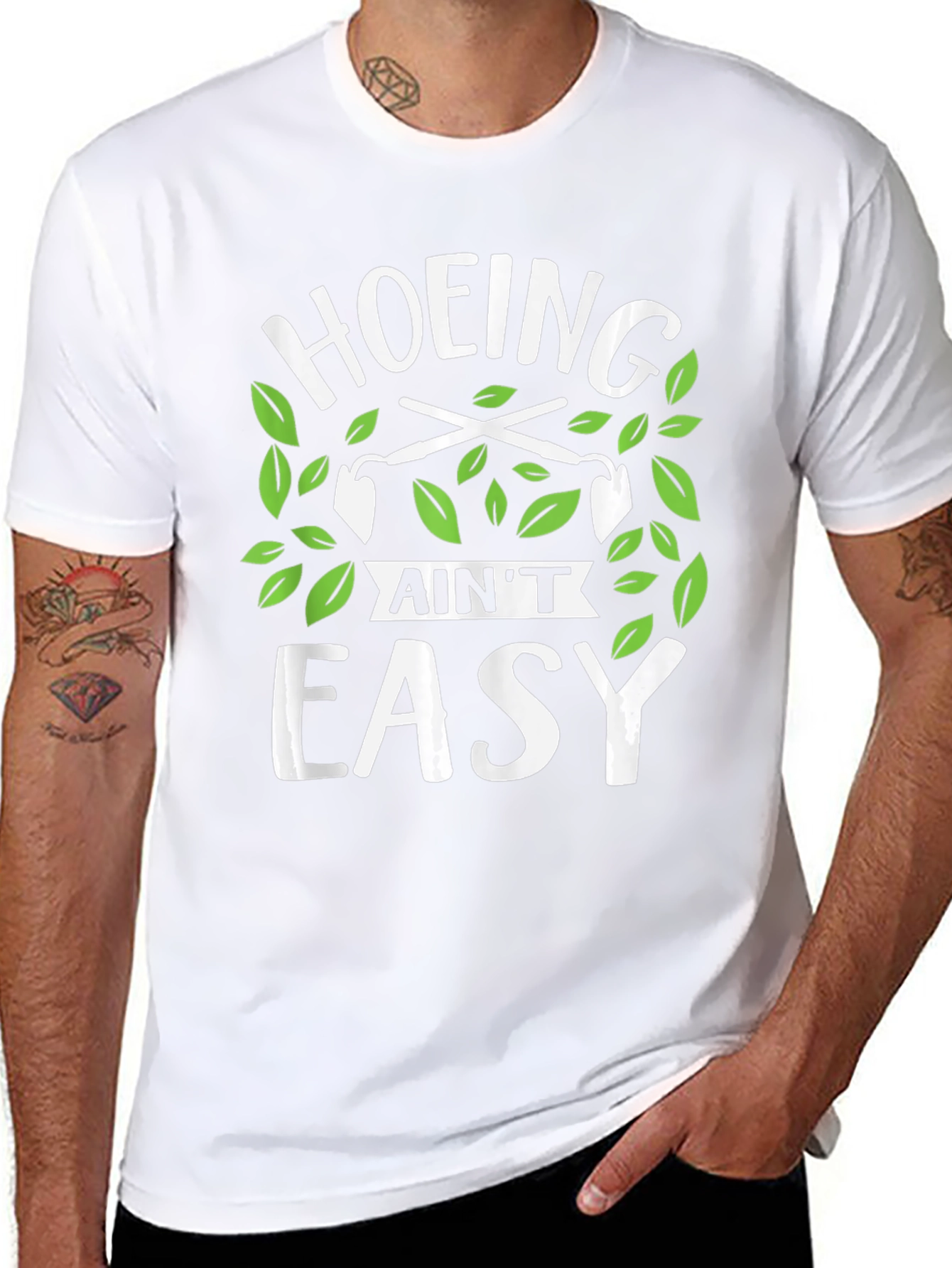 Black Hoing Aint Easy Graphic T-Shirt view 8