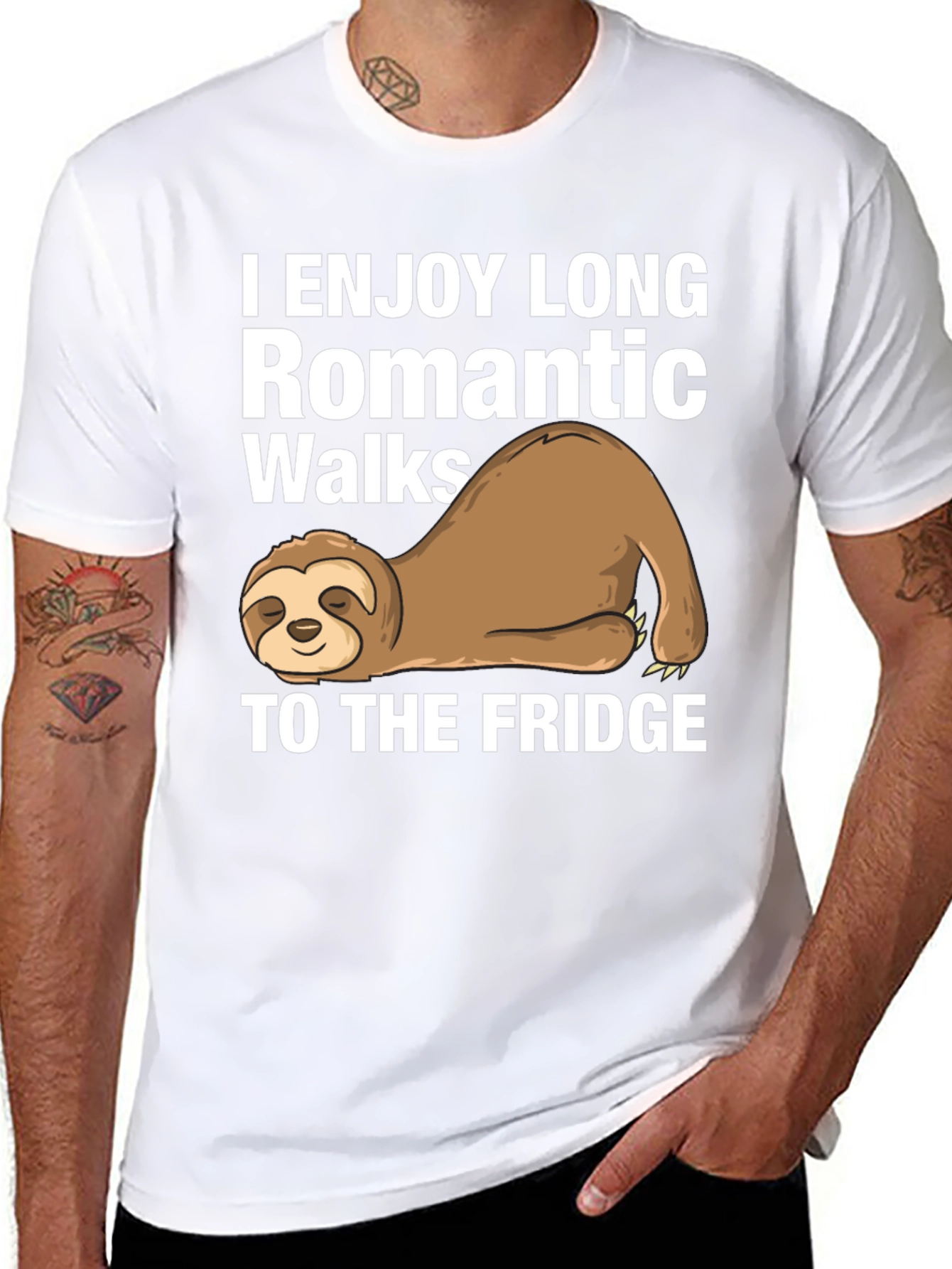 Black Romantic Walks Sloth T-Shirt view 8