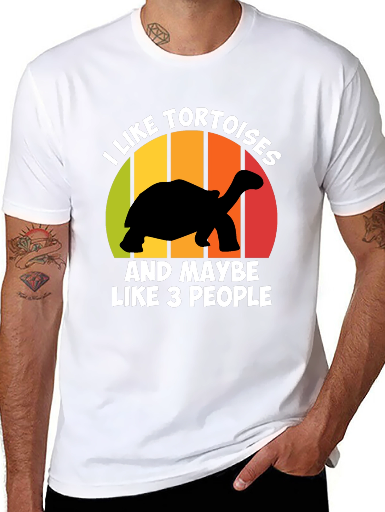 Black Tortoise Lover Graphic Tee - I Like Tortoises Shirt view 8
