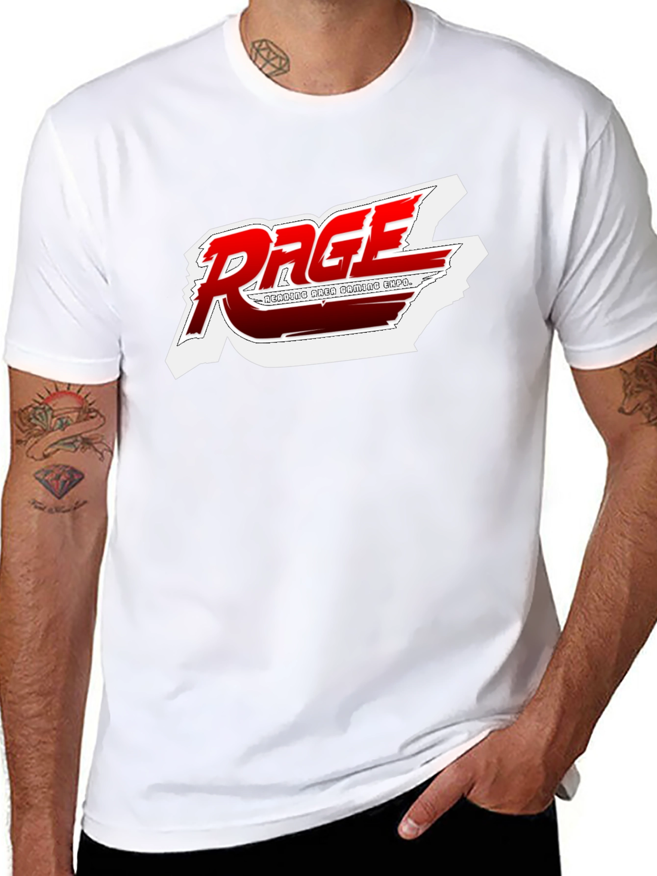 Black Rage Gaming Expo Black T-Shirt view 8