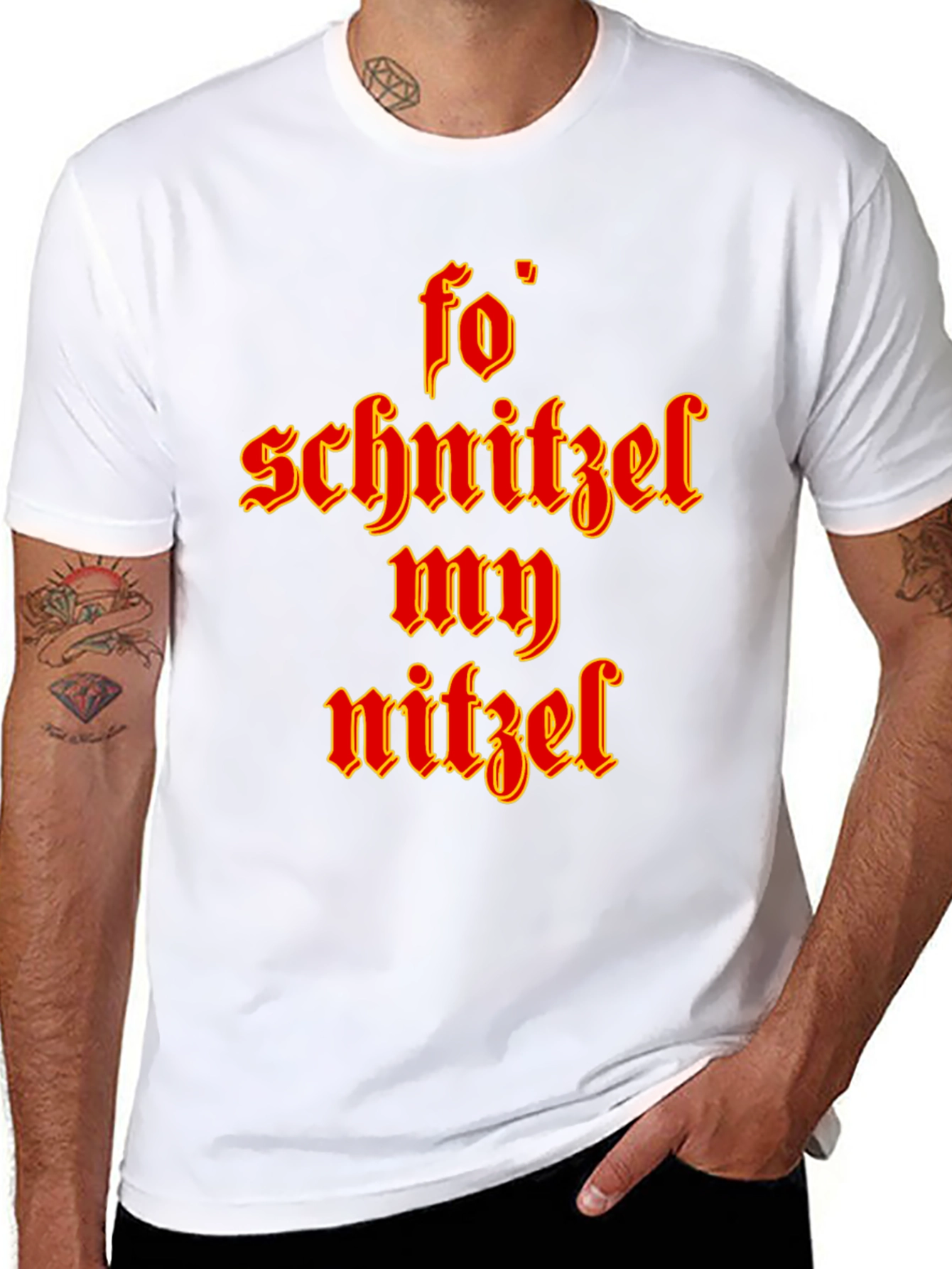 Black Funny Fo' Schnitzel My Nitzel Graphic Tee view 8
