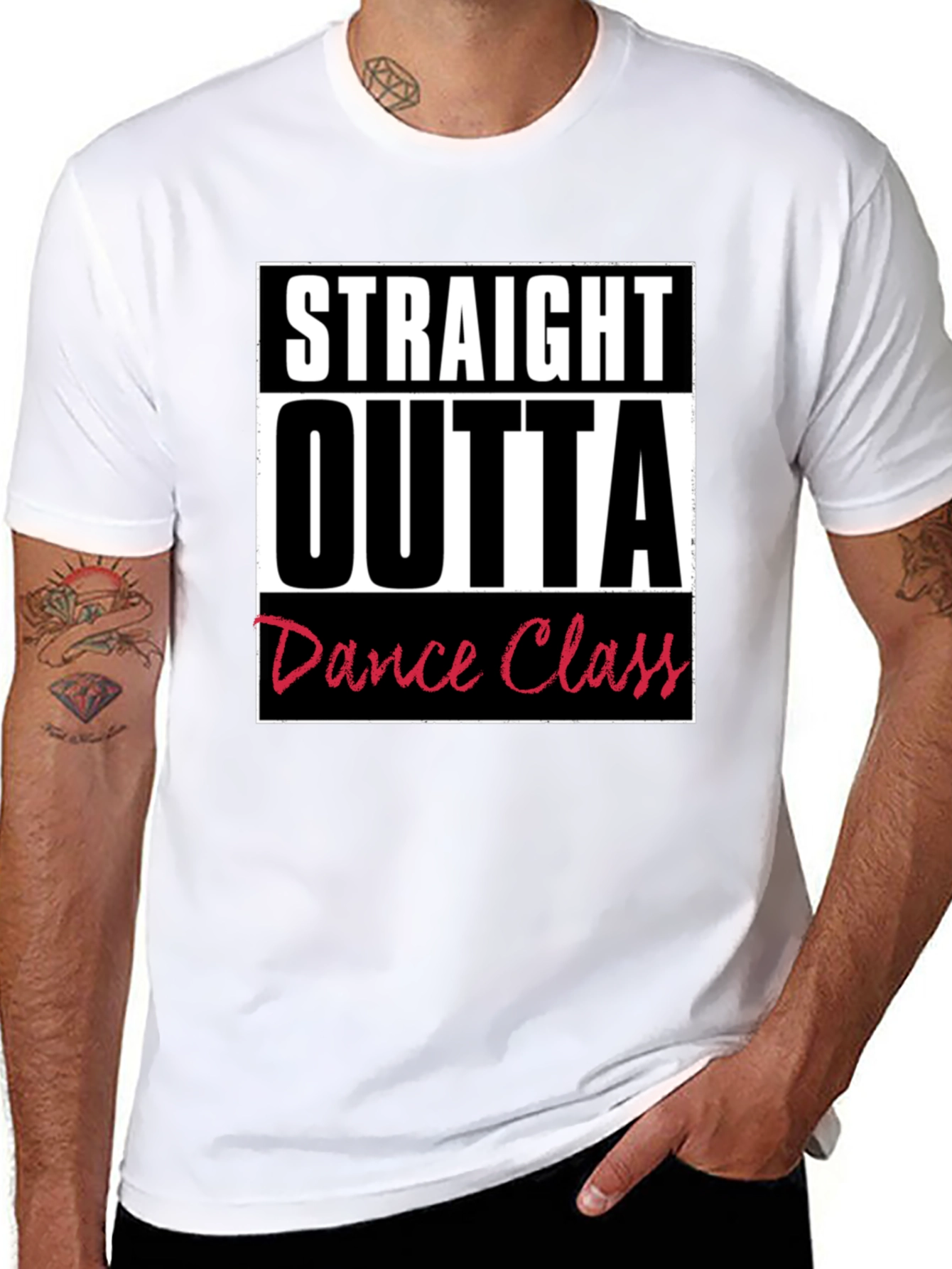 Black Straight Outta Dance Class Graphic T-Shirt view 8