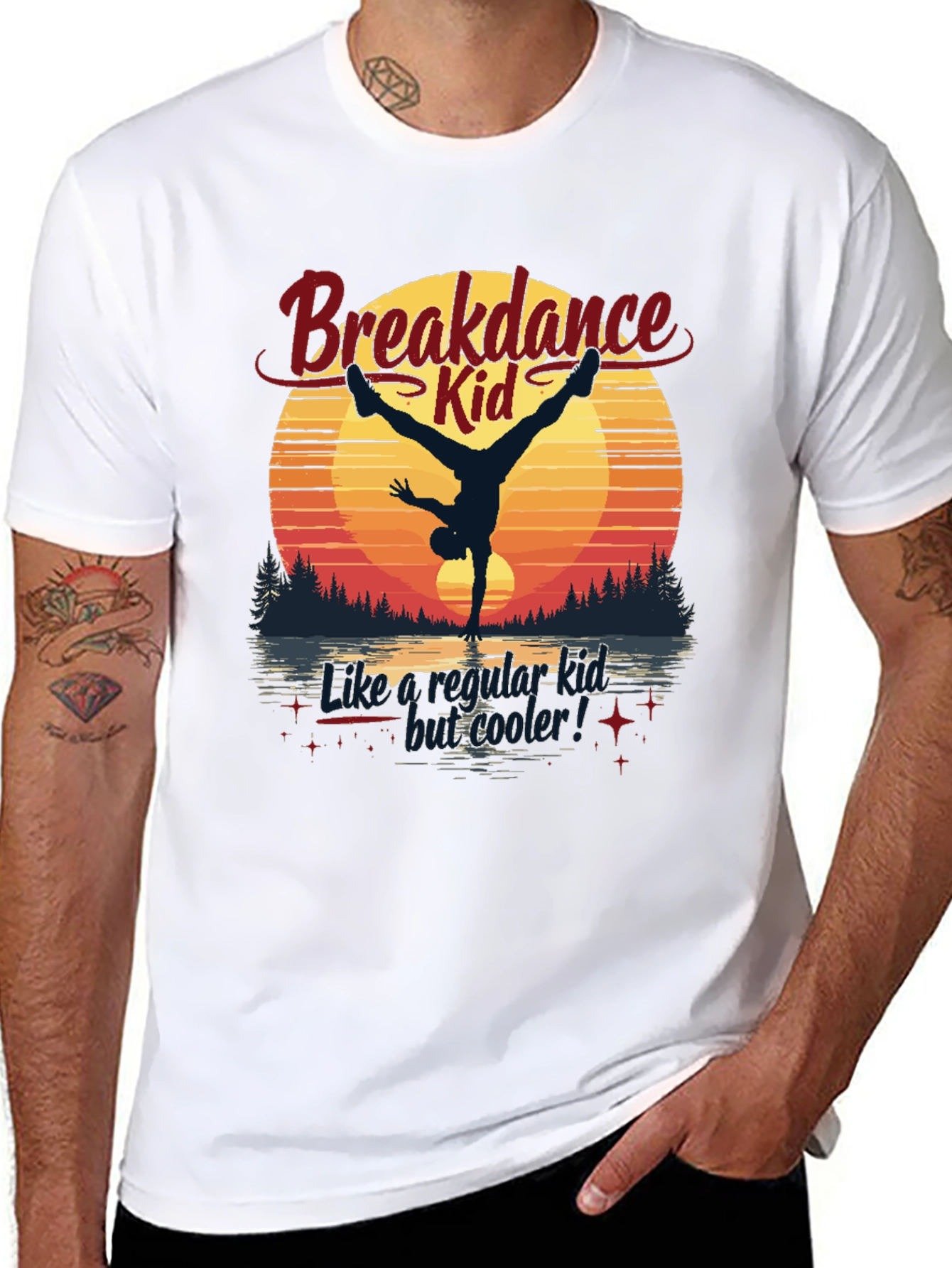 Black Breakdance Kid Graphic T-Shirt view 8
