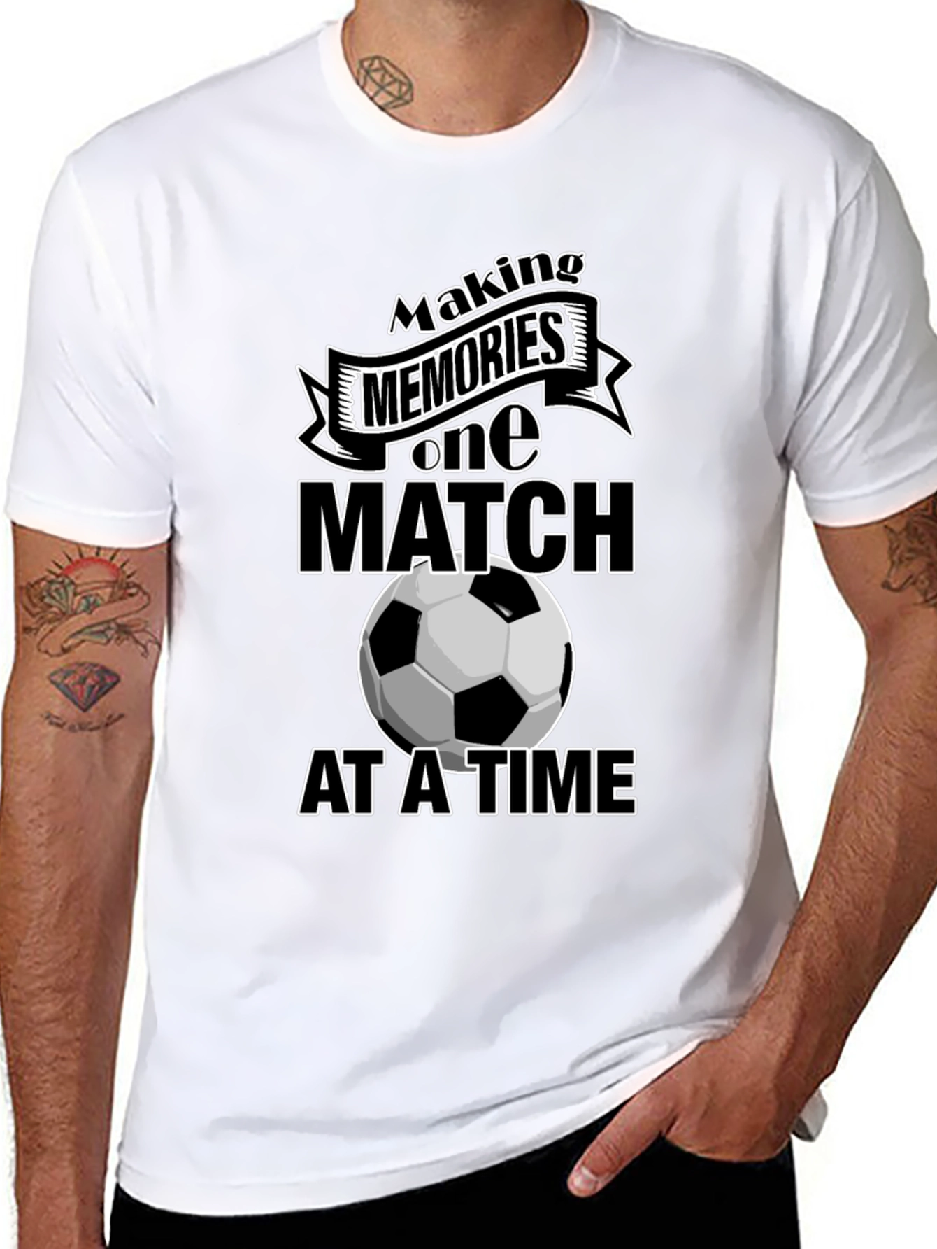 Black Making Memories Soccer Graphic Tee view 8