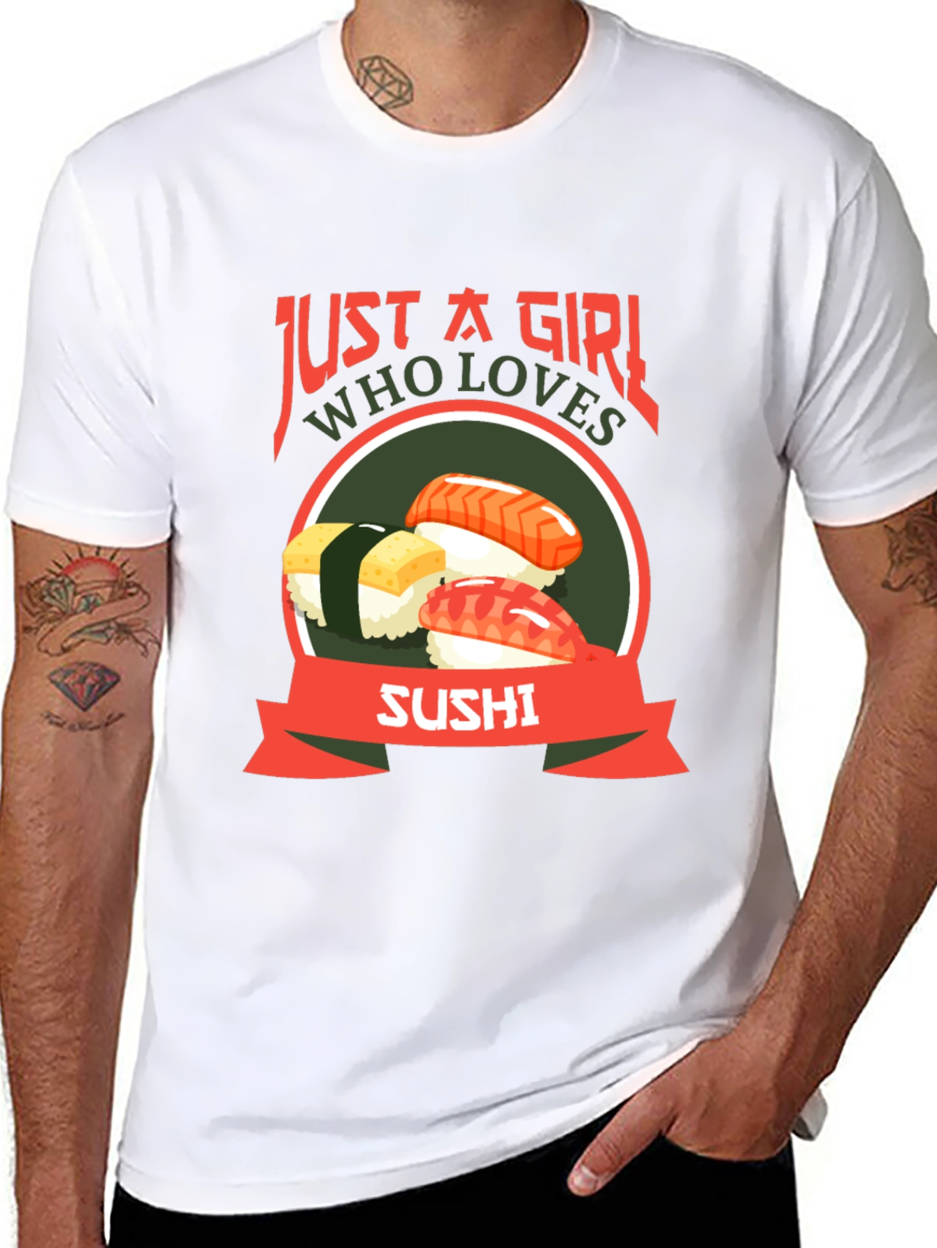 Black Sushi Lover Graphic T-Shirt view 8