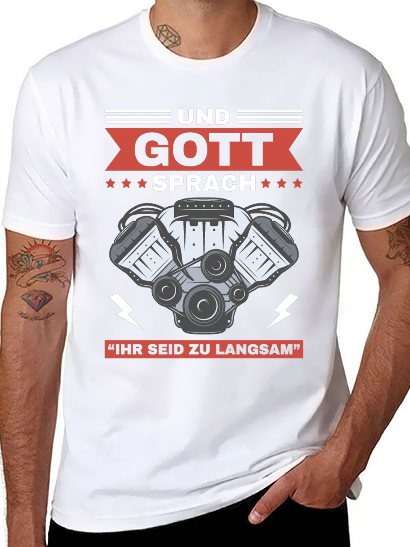 Black God Spoke Engine T-Shirt view 8